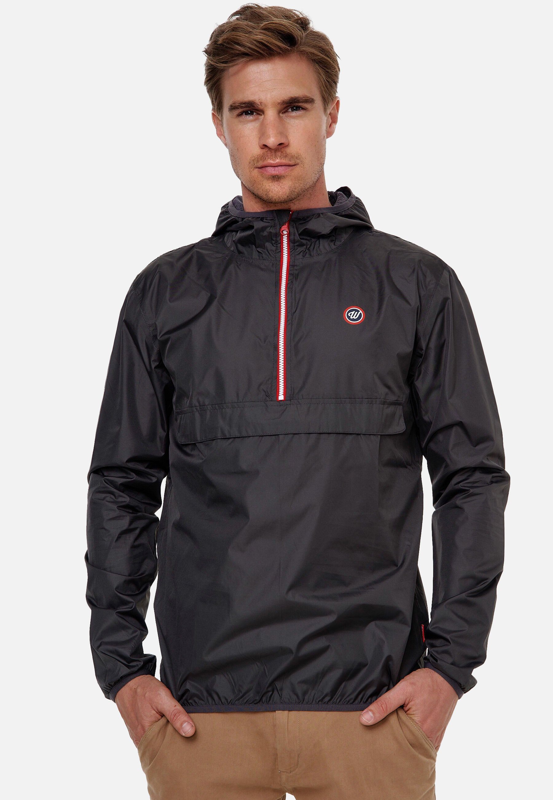 Woldo Athletic Outdoorjacke Regenjacke 1/2 Zip grau