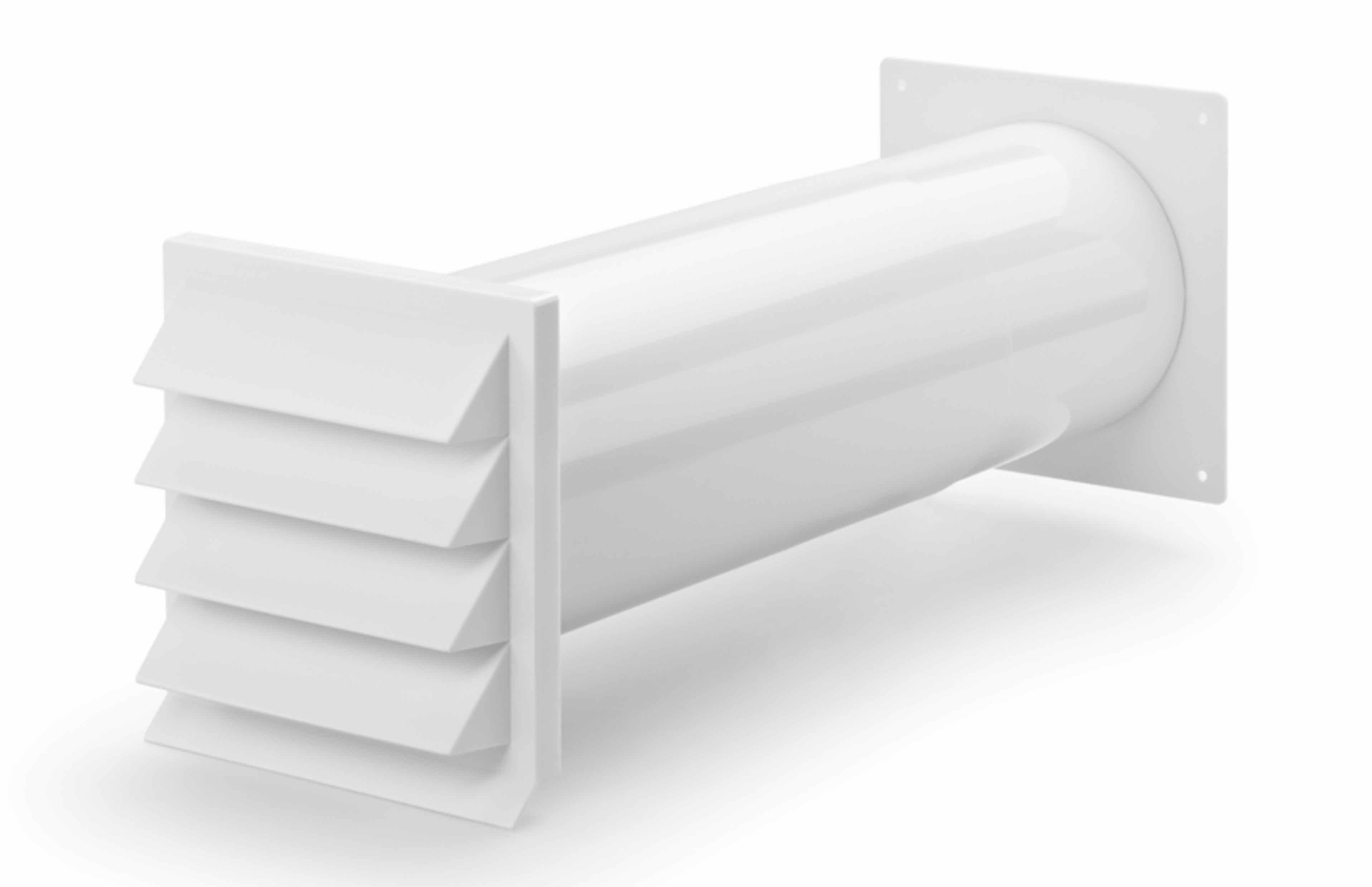 Naber Lüftungsschacht Naber K-Klima-R 150 / 150 Mauerkasten, weiß