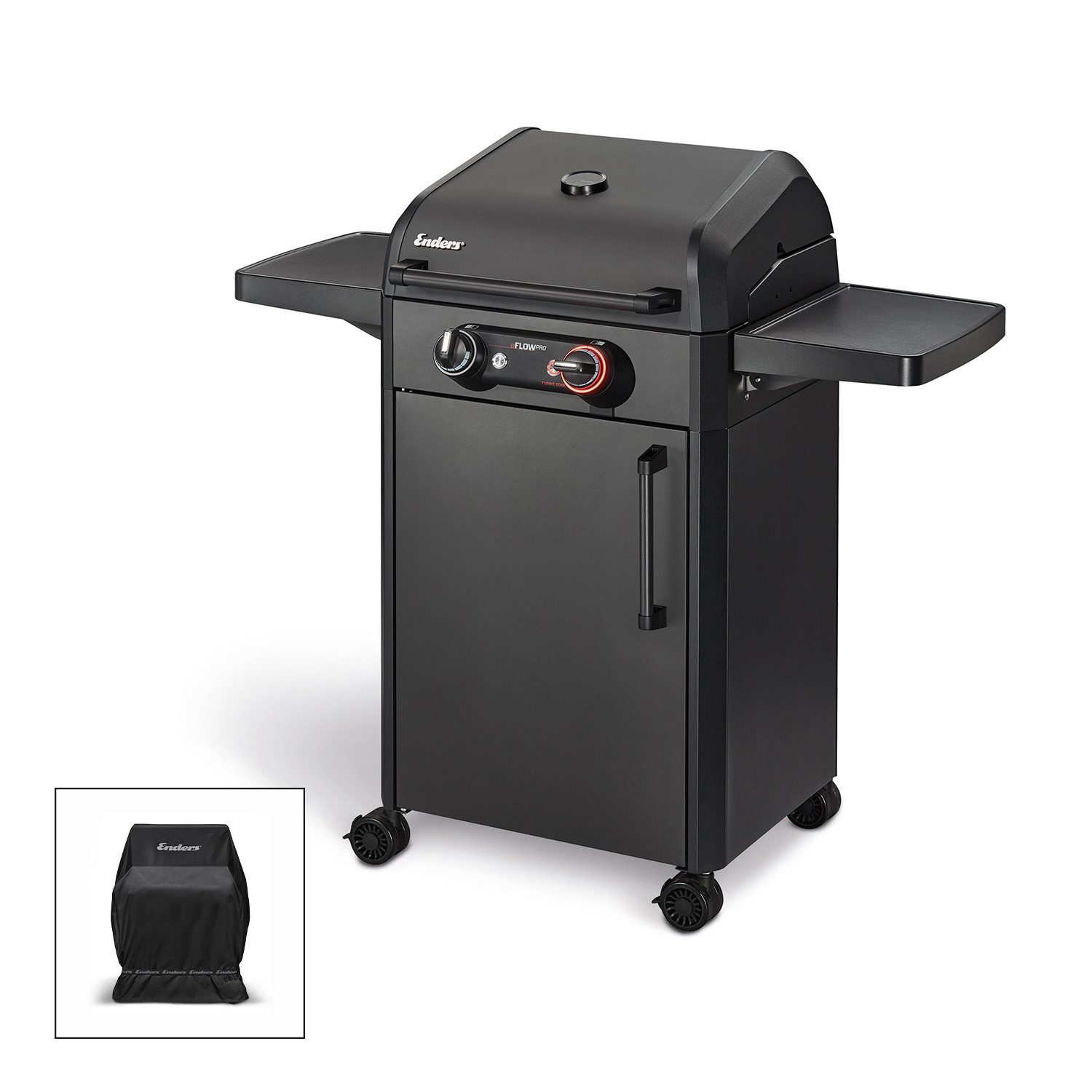 Enders® Elektrogrill Enders Elektrogrill eFlow Pro 2 Turbo Shadow inkl. Wetterschutzhülle, 3000 W