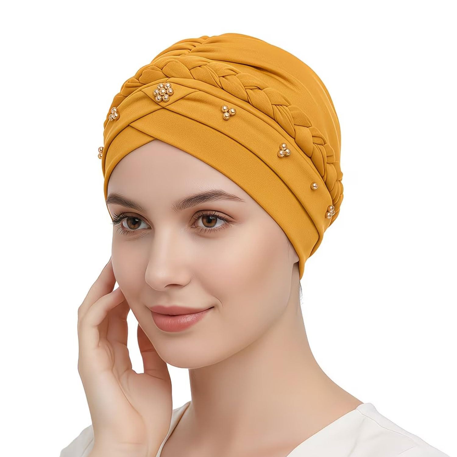 Kopftuch Damen-Turban – Vorgebundener Chemo-Kopftuch, Beanie, Mütze