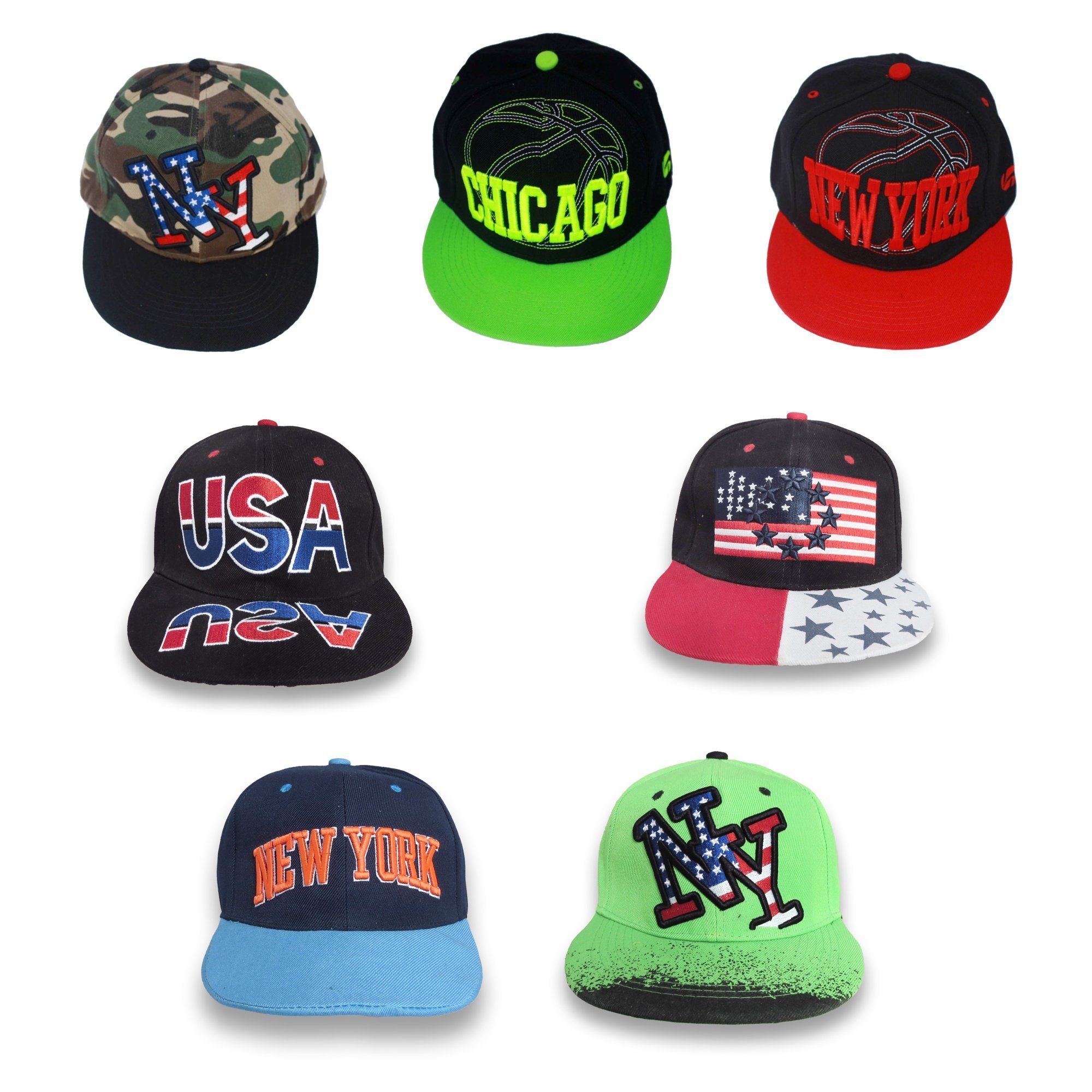 Sonia Originelli Baseball USA-Flagge Städte Mütze Unisex "American" USA Cap Cap Snapback Baseball