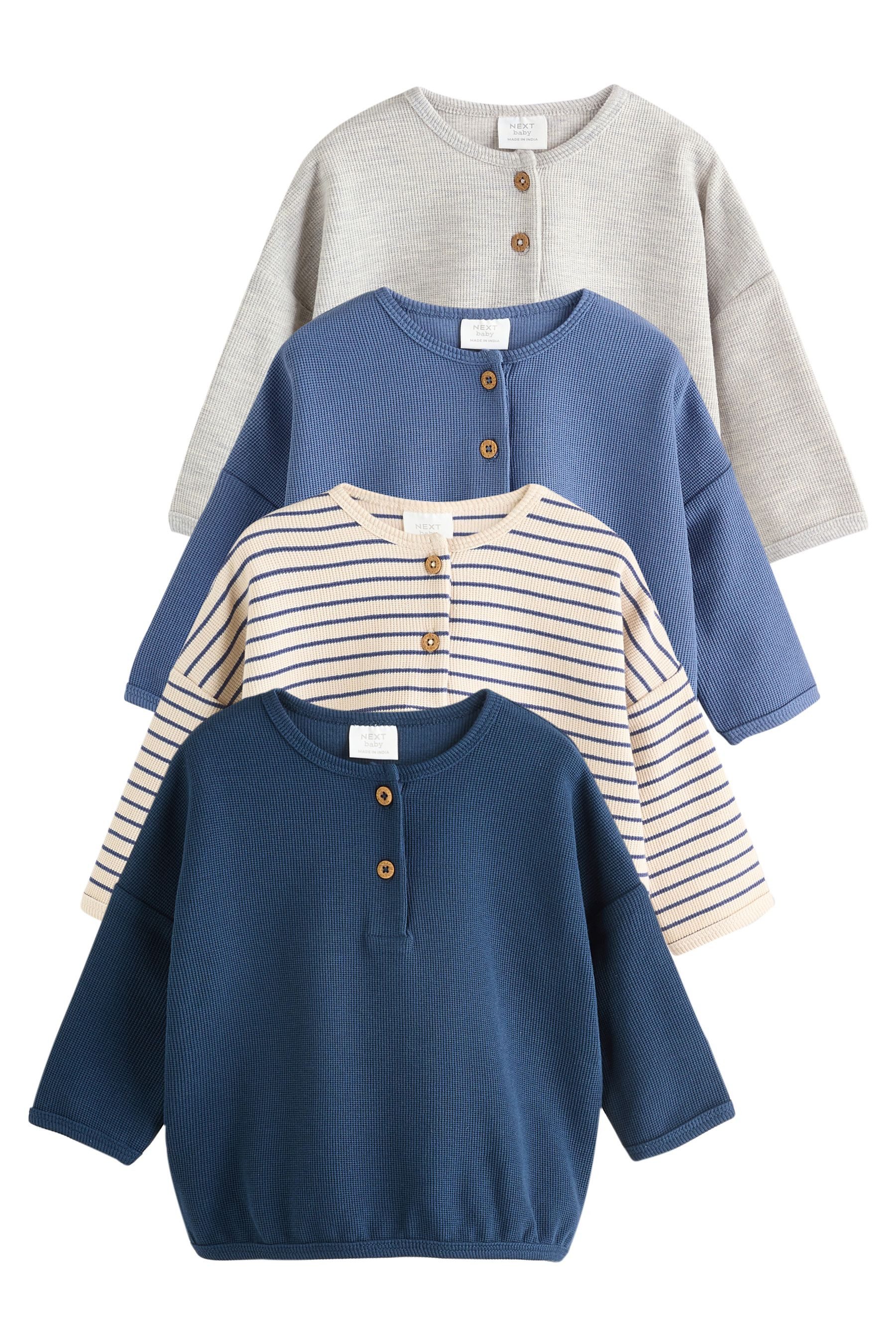 Next Langarmshirt Langarmshirts für Babys, 4er-Pack (4-tlg)