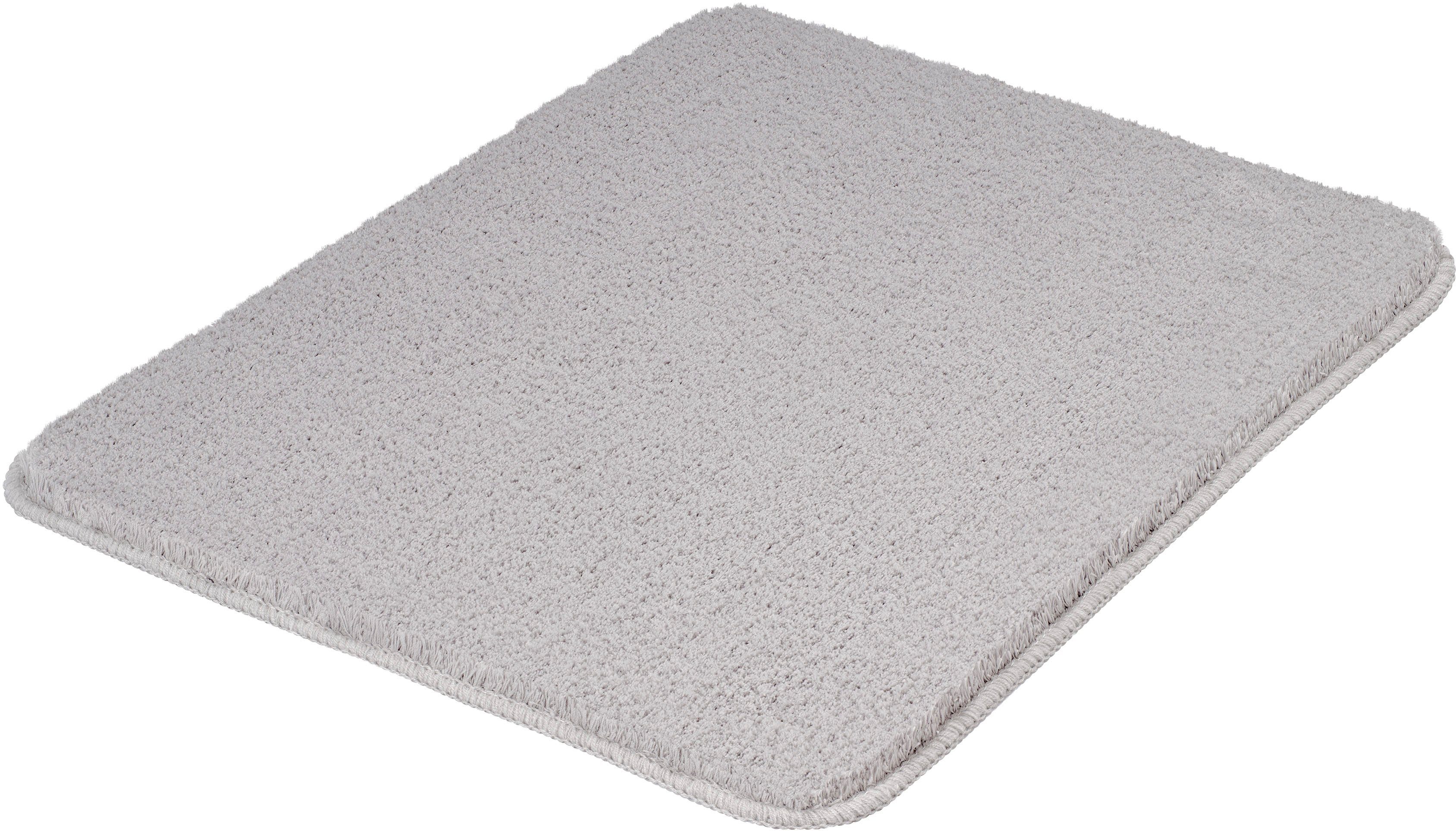 Kleine Wolke Badematte Marco, Badvorleger, Badezimmer Teppich, Höhe 20 mm, rutschhemmend beschichtet, fußbodenheizungsgeeignet, Polyester, rechteckig, Badteppich, Uni Farben