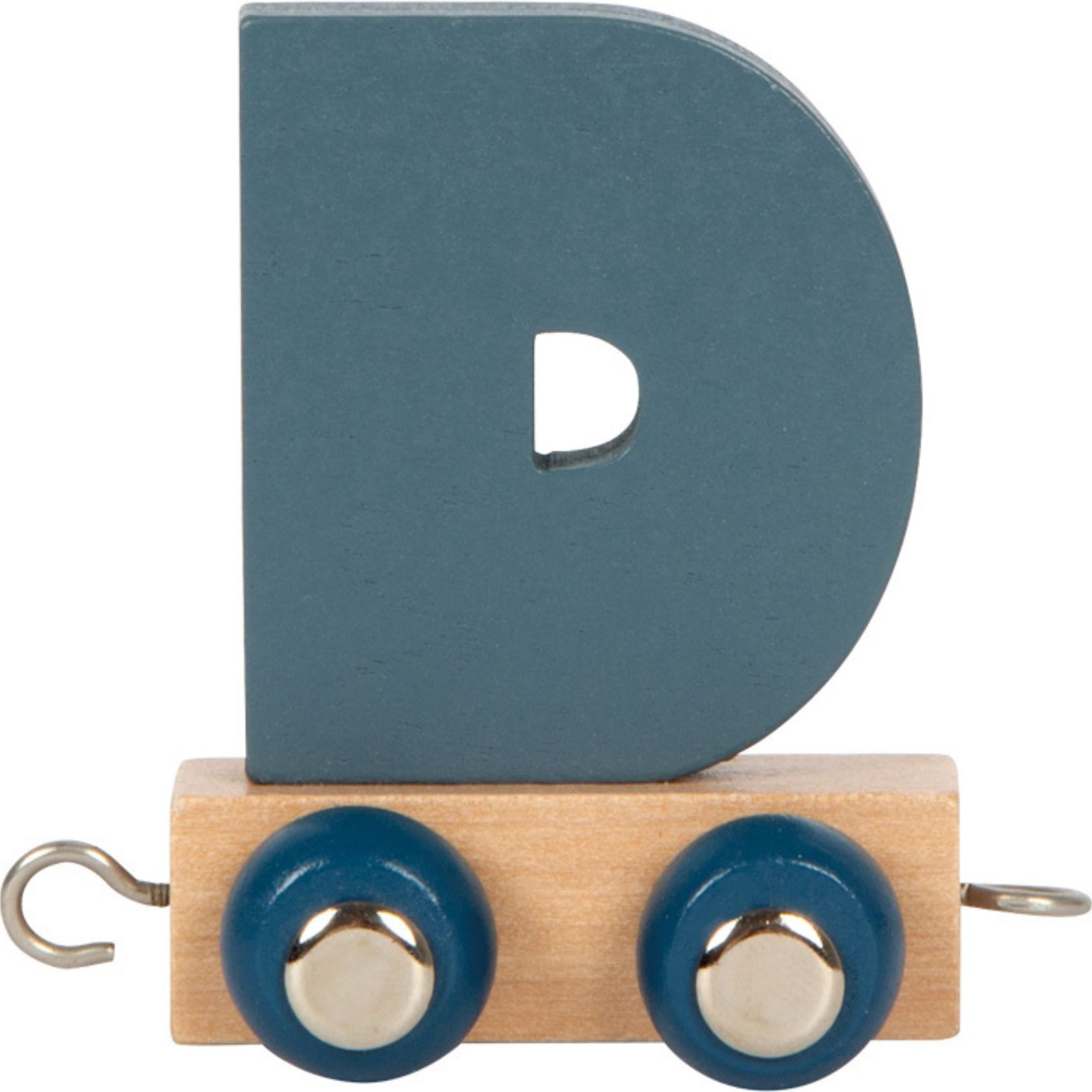 Small Foot Spielzeug-Zug Buchstabenzug Polar D blau, (Set, 1-tlg., 1), Einzigartiges Design, Made in Germany