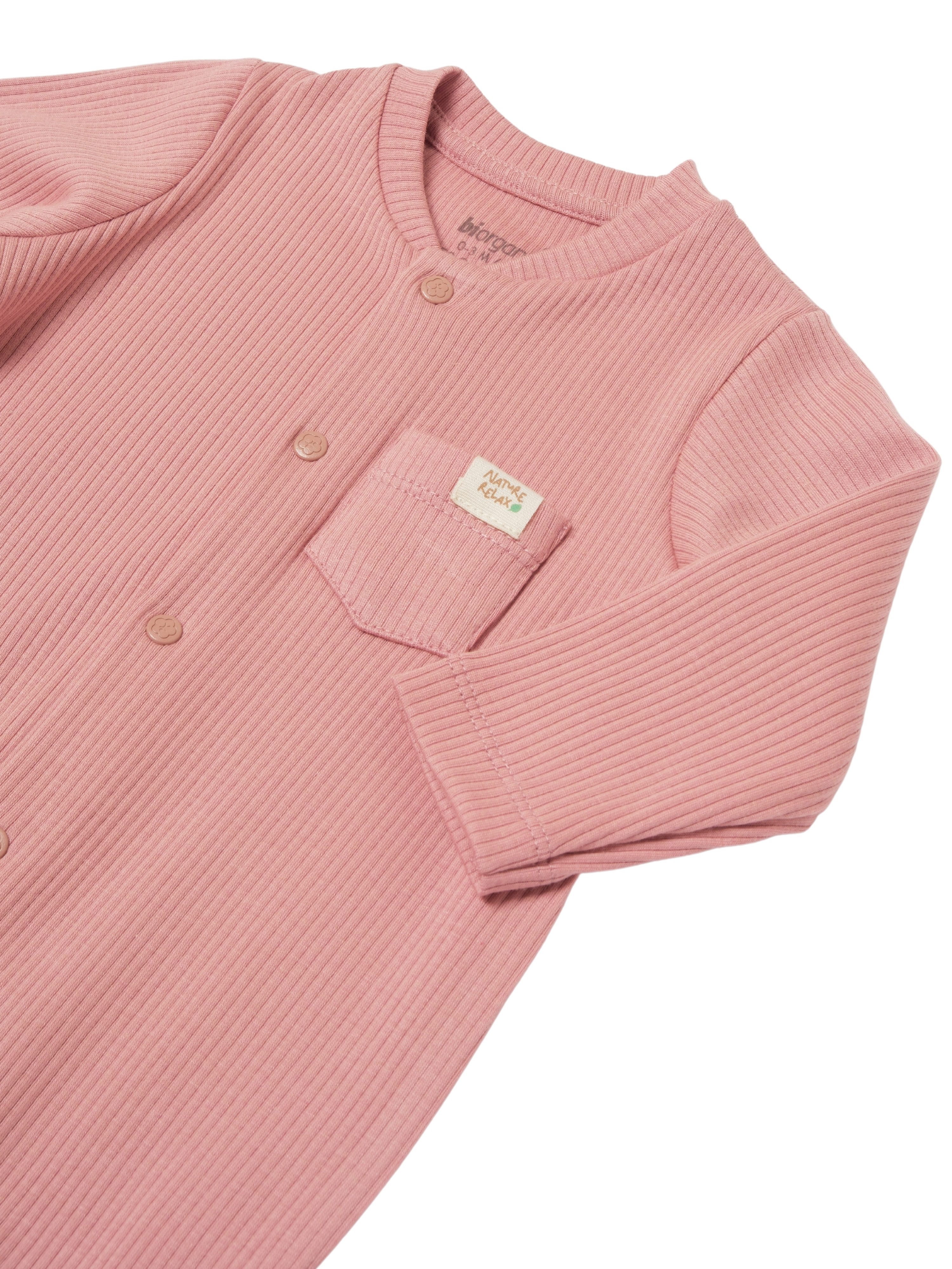 biorganic Strampler Baby Nature Relax Modal für Jungen und Mädchen Unisex Langarm (1-tlg) gerippte Textilstruktur (Ripp), Modal und Bio-Baumwolle, Größe 56 - 68