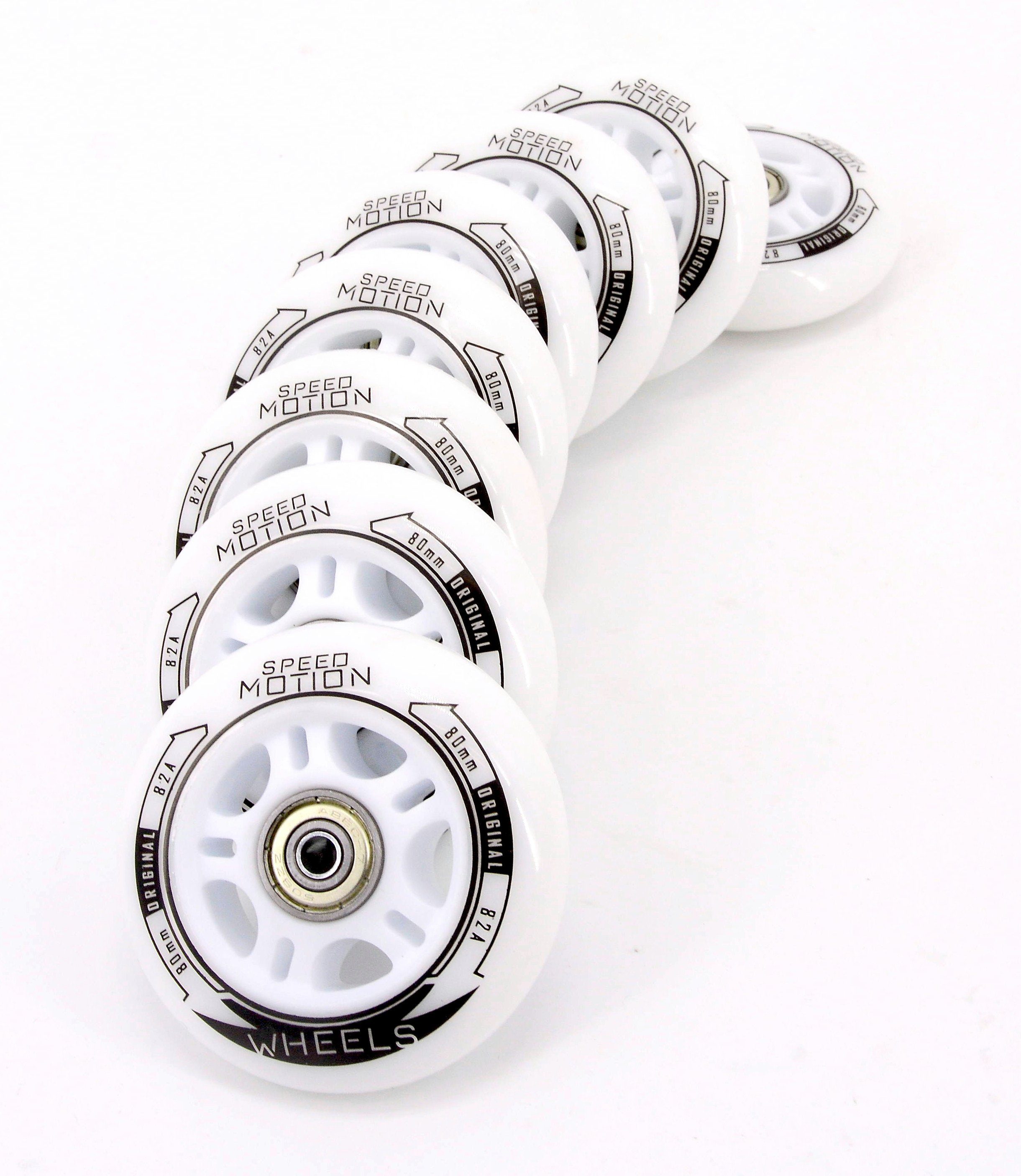 TEMPISH Inlineskates-Rolle 8er Set SPEED MOTION Rollenset - ABEC7 + 6mm Spacer, 80mm/82A