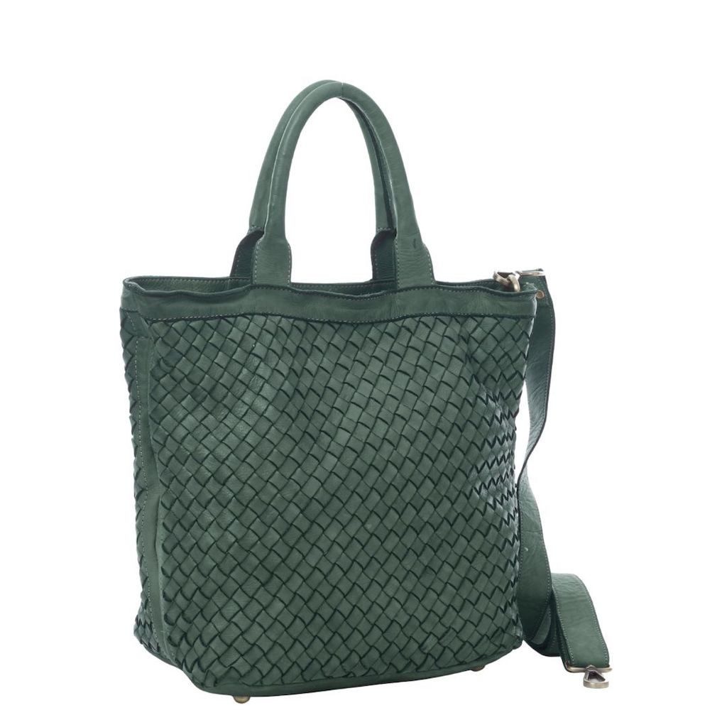 BZNA Handtasche Shopper Norma Designer Schultertasche Tasche, Geflochtenes Leder, geflochtenes Leder