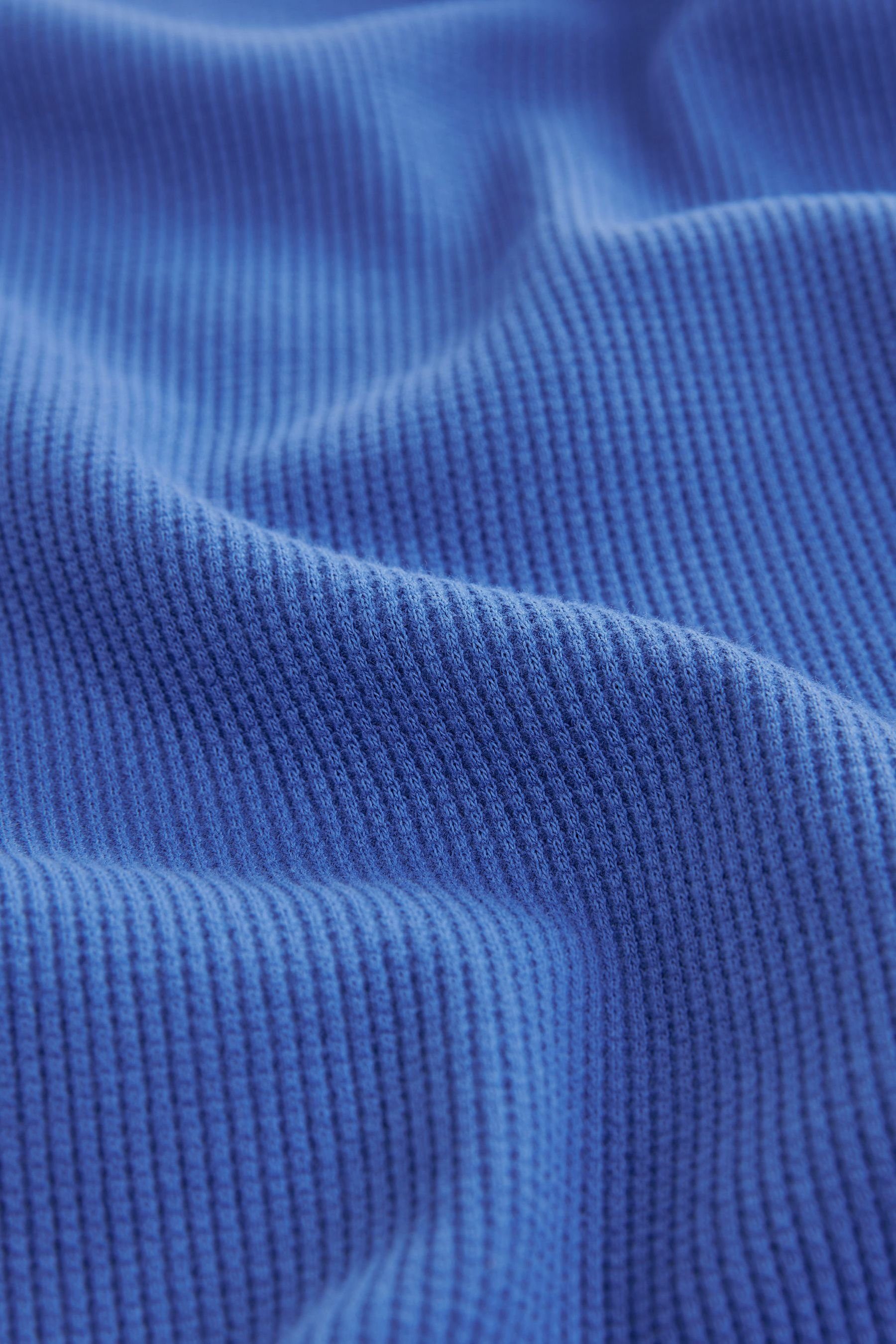 Next Pyjama Blue tlg) mit Baumwollmix Cobalt Schlafanzug (2 Waffelstruktur aus