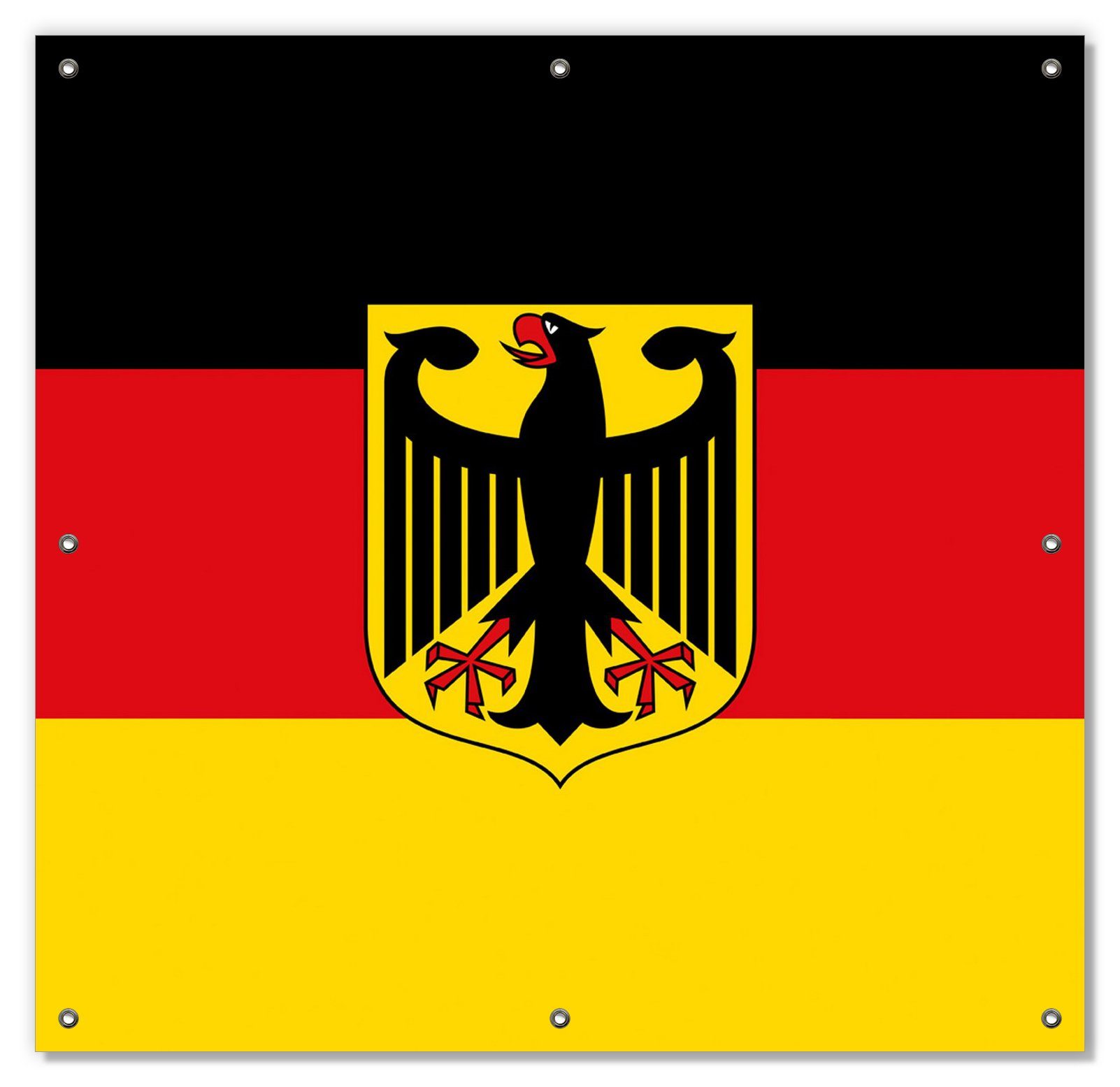 Sonnenschutz Deutsche Flagge mit Wappen, Wallario, blickdicht, mit Saugnäpfen, wiederablösbar und wiederverwendbar