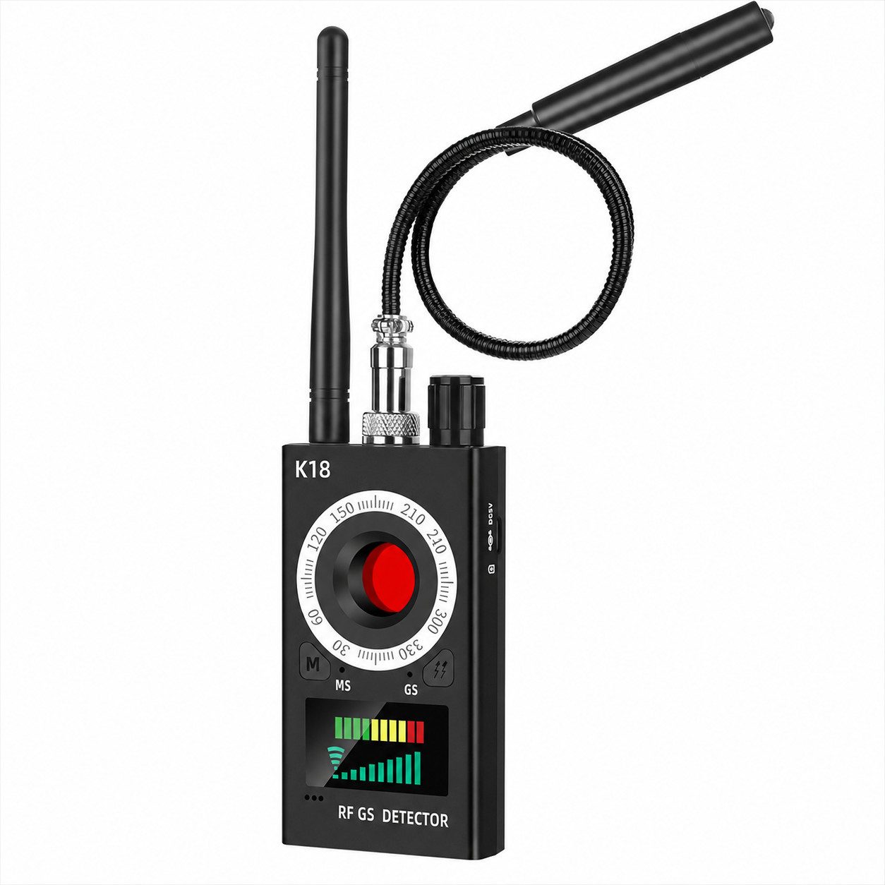 XEOOCE Überwachungskamera Zubehör Wanzendetektor K18 RF-Scanner für Kamera, GPS & Abhörgeräte