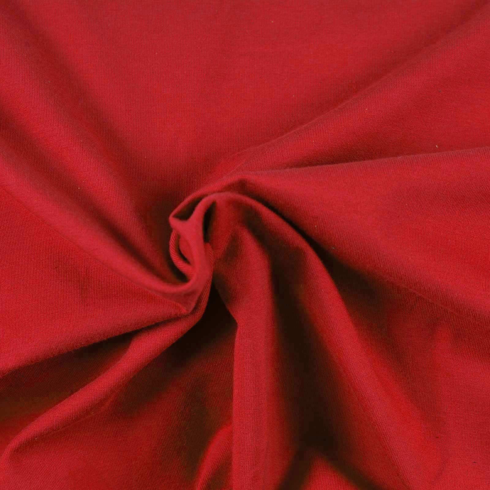maDDma Stoff 0,5m Meterware Jersey Stoff Uni für Freizeitkleidung ca. 148cm breit, rot