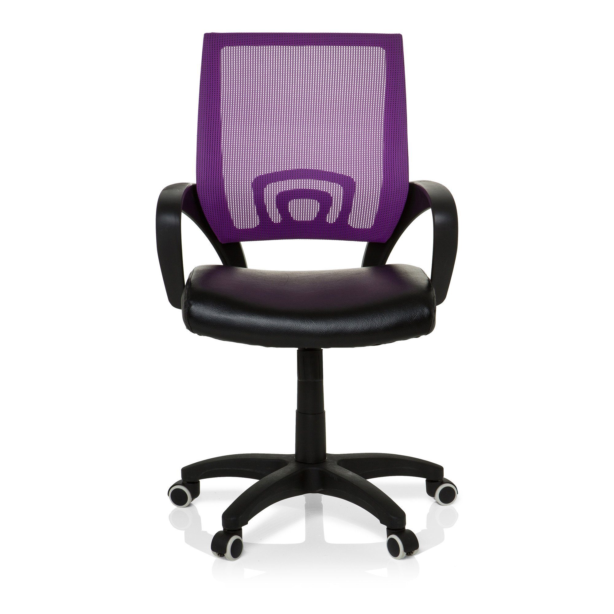 hjh OFFICE Drehstuhl Home Office Bürostuhl VISTO NET Kunstleder (1 St), Schreibtischstuhl ergonomisch Violett