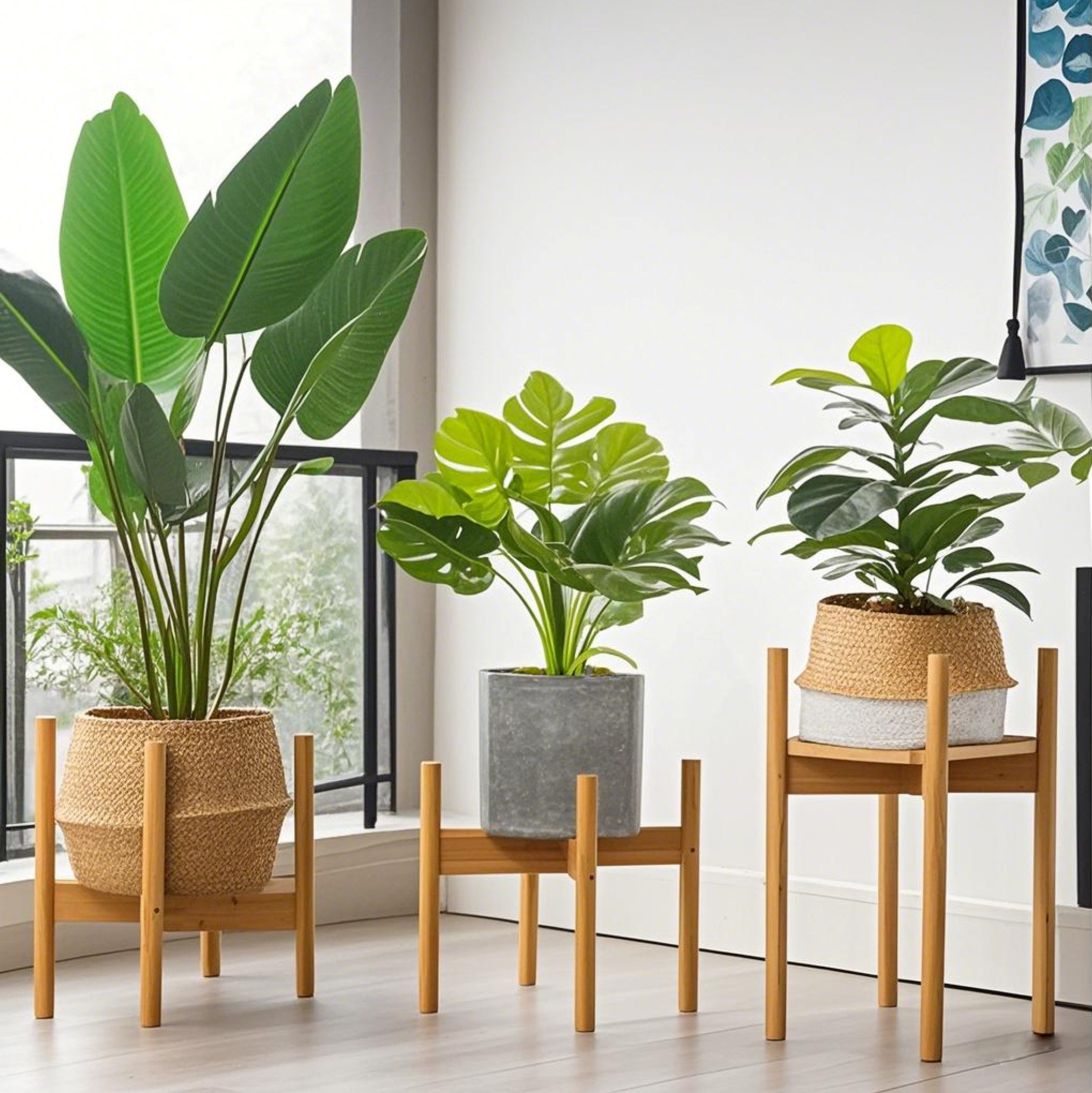 YINDN Blumenständer Blumenhocker, Pflanzenständer, Bambus-Blumenregal, Blum günstig online kaufen