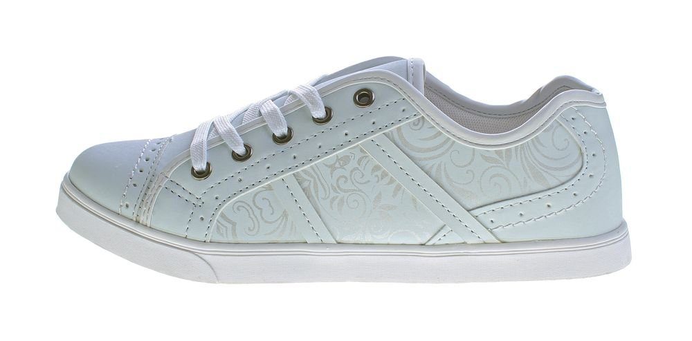 Scandi Damen Sneaker sportliche Halb Schuhe Slipper Slip-On Sneaker Blumenm günstig online kaufen