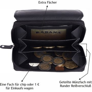 SHG Geldbörse ⌂ Damen Lederbörse Portemonnaie Frauen Geldbeutel Leder rot, Münzfach (Reißverschluss, Münzfach), Kreditkartenfächer, RFID Schutz