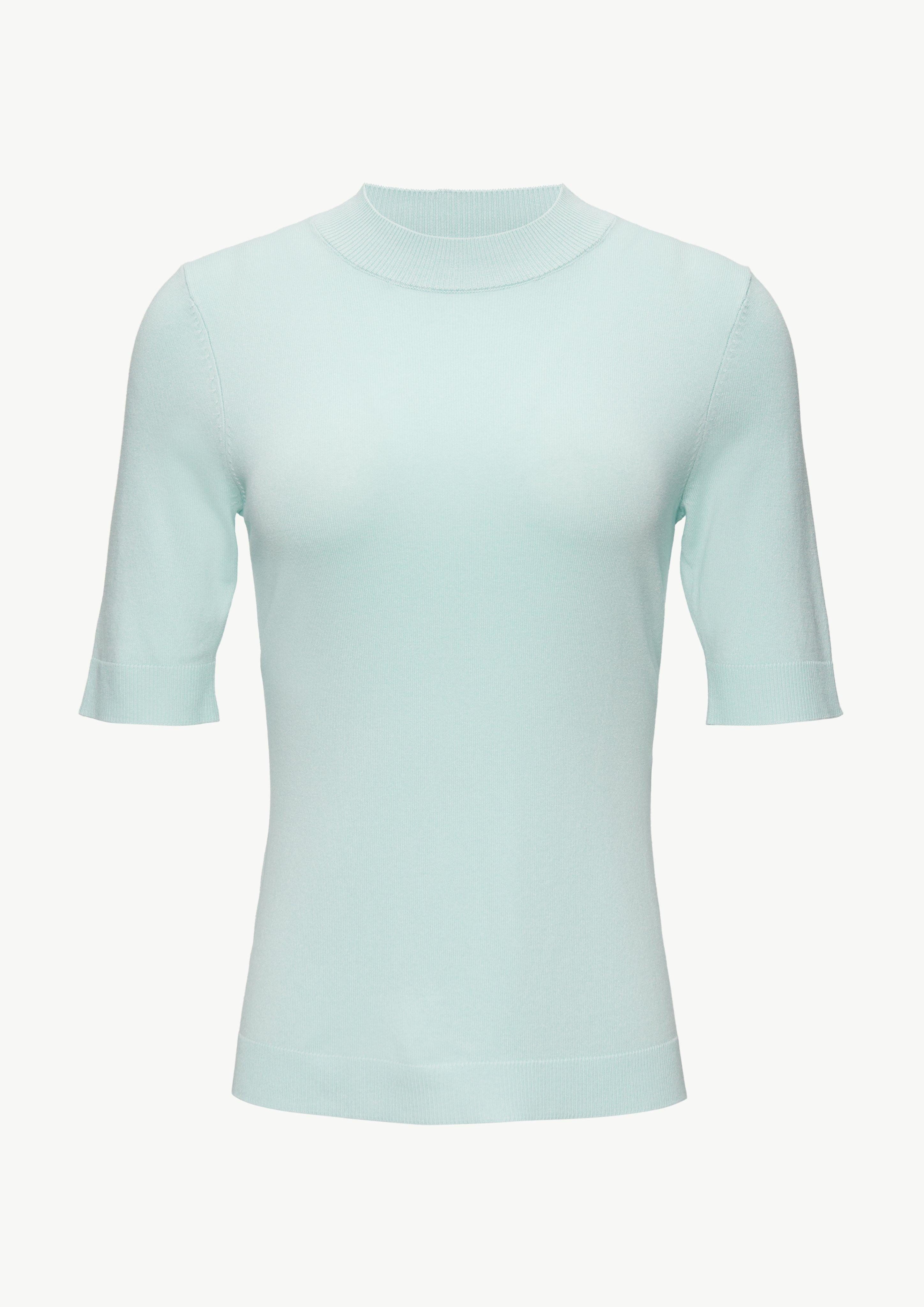 Comma Kurzarmshirt Feinstrickpullover aus Viskosemix günstig online kaufen