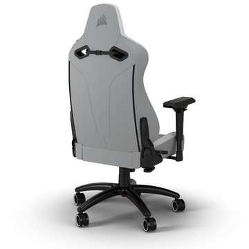 Corsair Gaming-Stuhl TC200 Leatherette Gaming Chair, Standard Fit, Light Grey/White