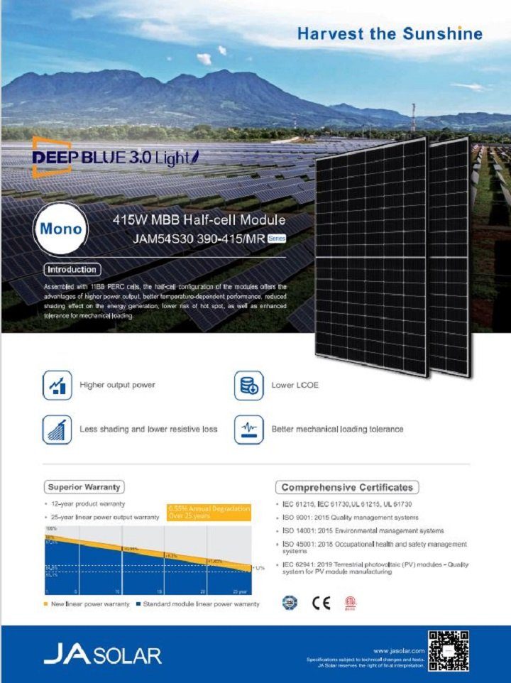 Photovoltai Solaranlage 800 W Balkonkraftwerk Jet-Line 410 drosselbar W