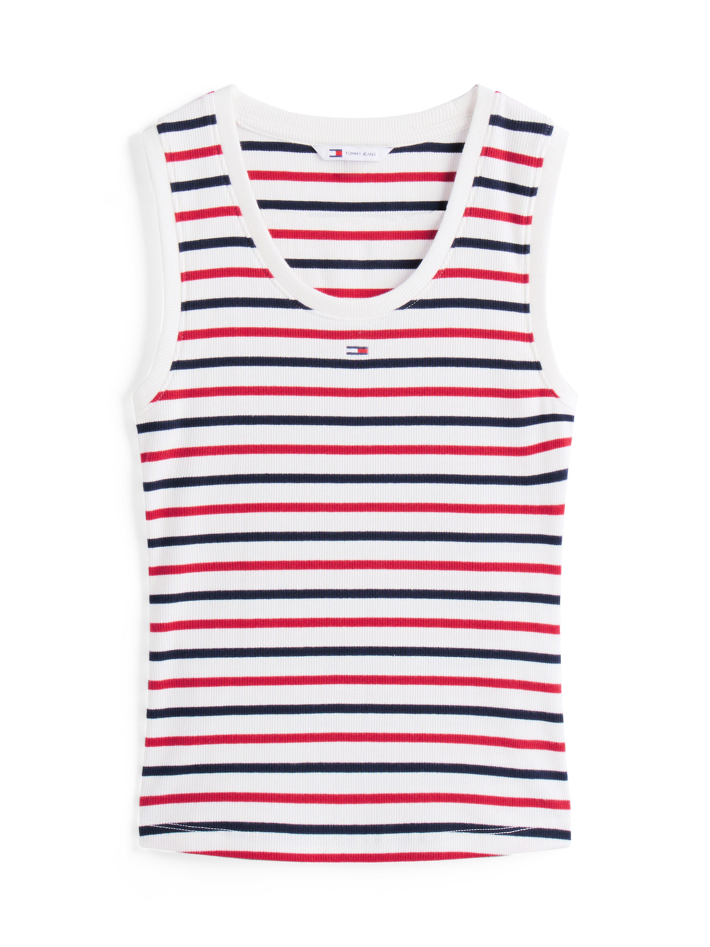 White / Red / Navy Stripe