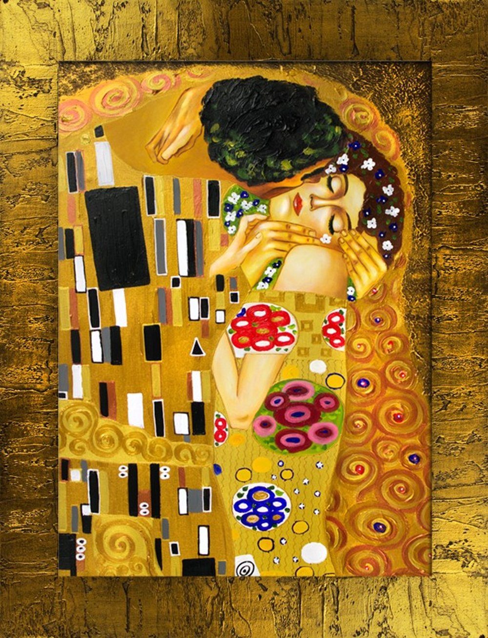 JVmoebel Gemälde Gustav Klimt »G01725«, Unikat, ein Bild handgearbeitet jedes