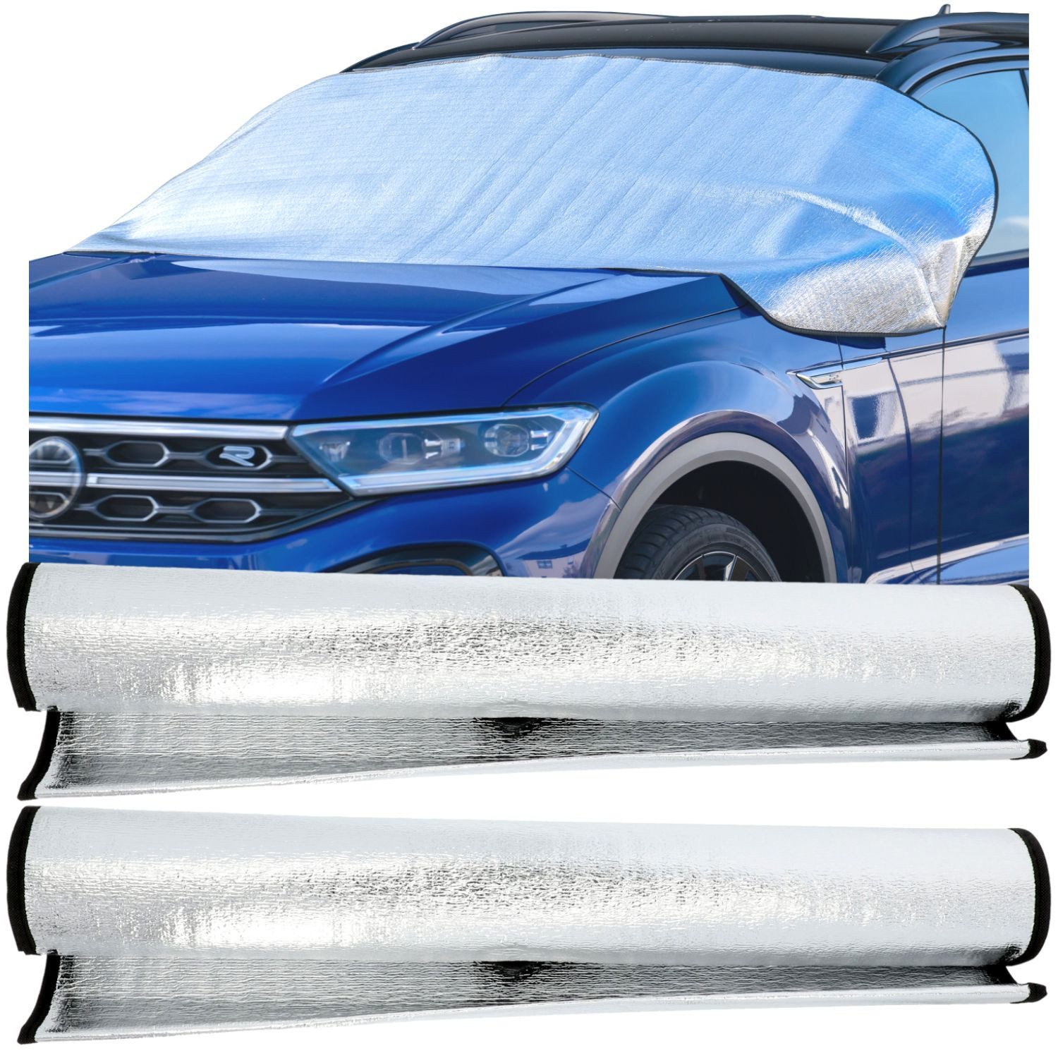 Cartrend Frontscheibenabdeckung 2x Set Frontscheibenabdeckung XL für SUV/Van