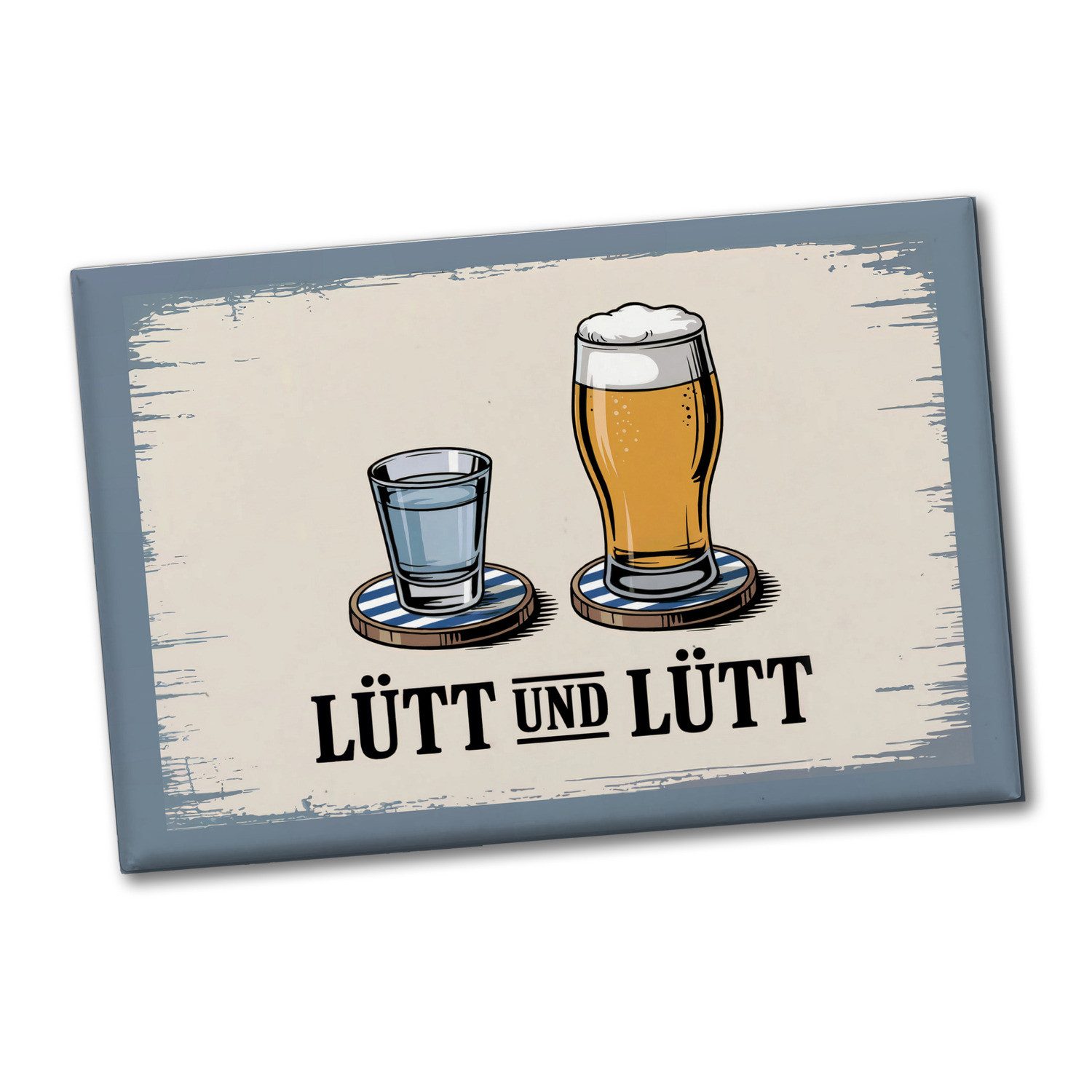 speecheese Magnet Lütt und Lütt Souvenir Souvenir Magnet - norddeutsches Design