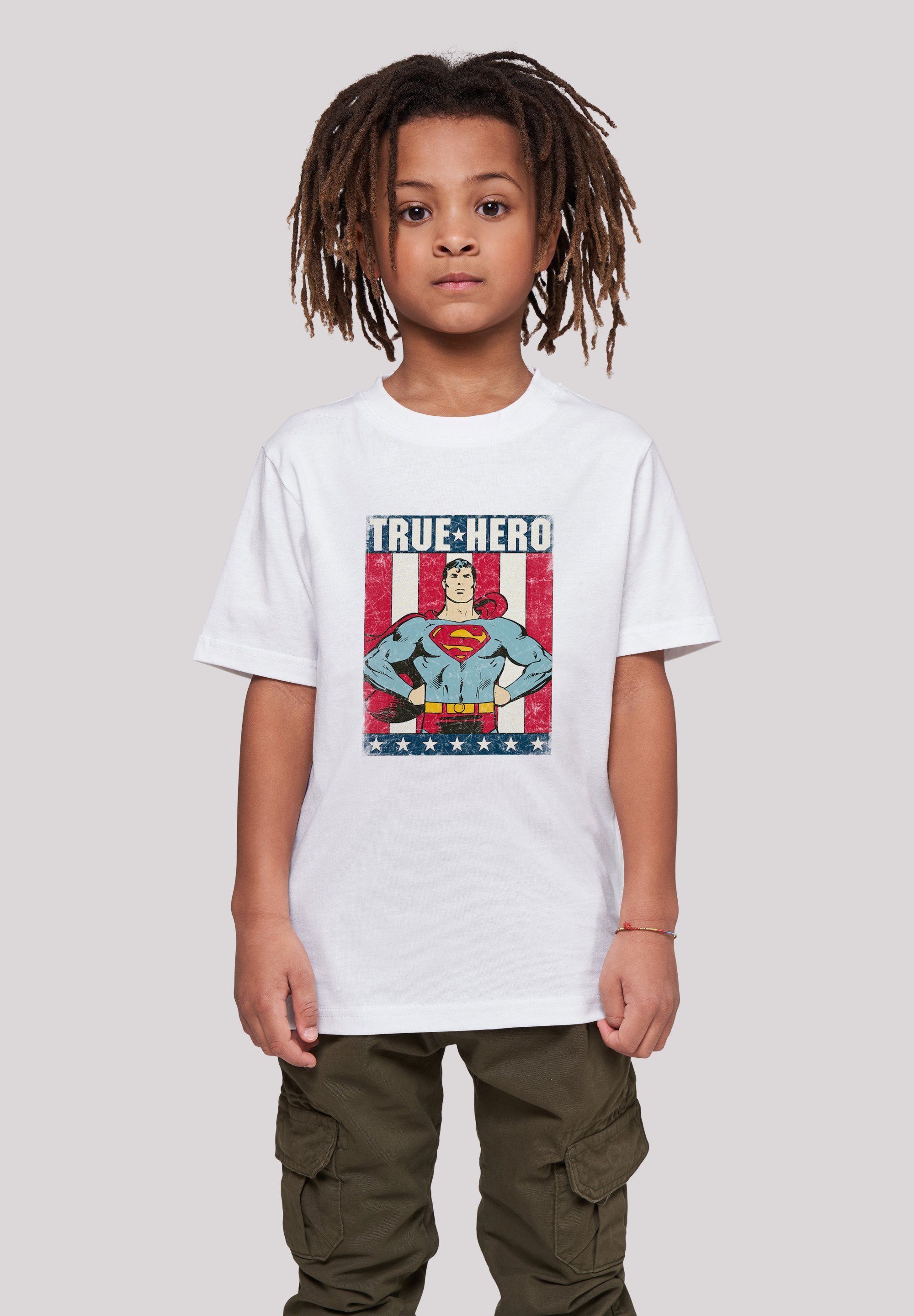 True Hero Superman F4NT4STIC T-Shirt Superheld T-Shirt Unisex DC Kinder,Premium Comics Merch,Jungen,Mädchen,Bedruckt