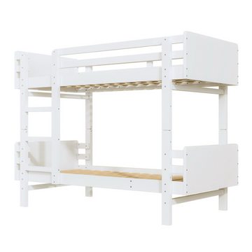OKWISH Etagenbett Bettrahmen aus Massivholz, umwandelbar in zwei Plattformbetten (Kinderbett 90 x 190cm), ohne Matratze