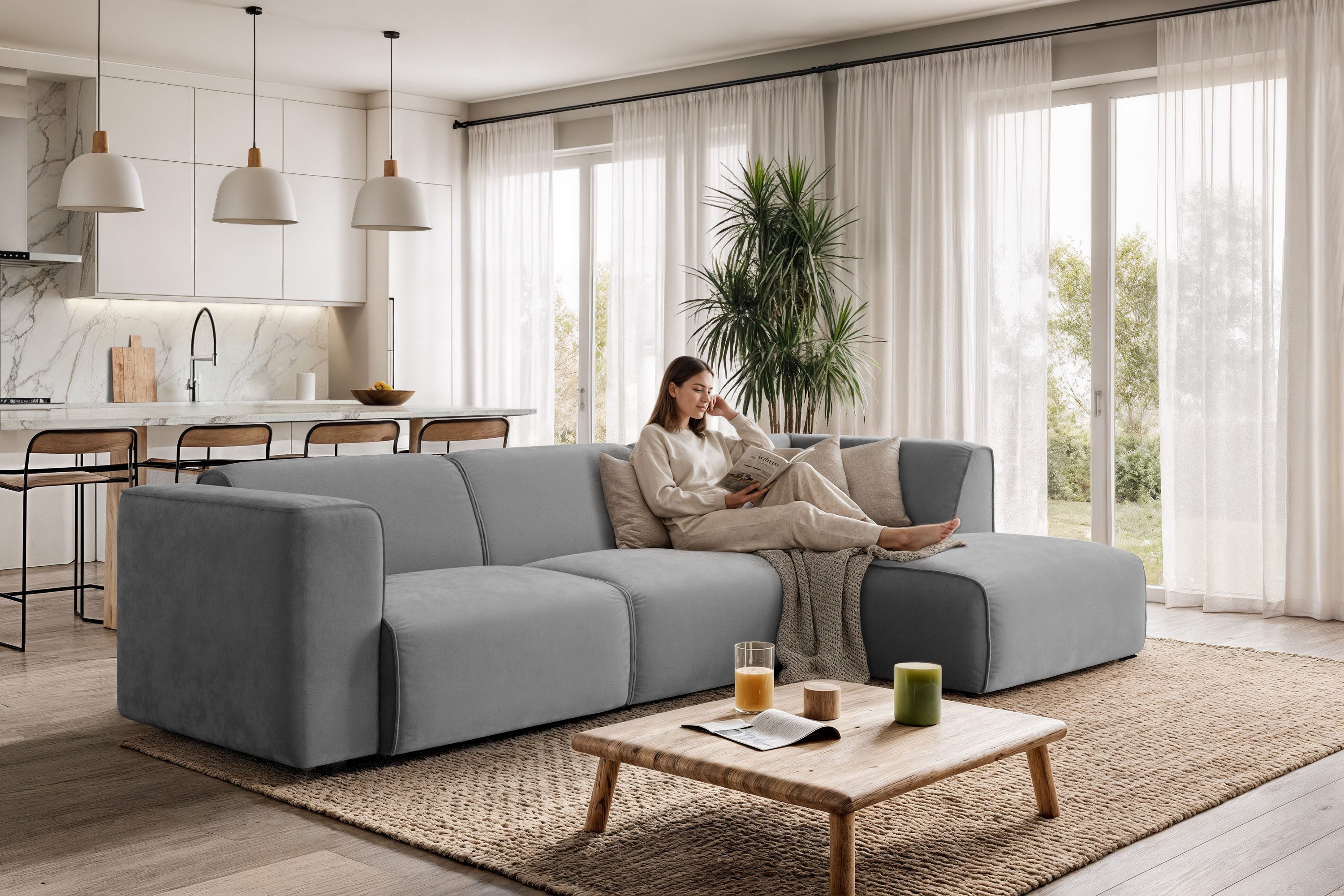 OTTO home Ecksofa Merid L-Form, B: 295 cm - OTTO. Verlässliche Qualität., jederzeit durch Module erweiterbar