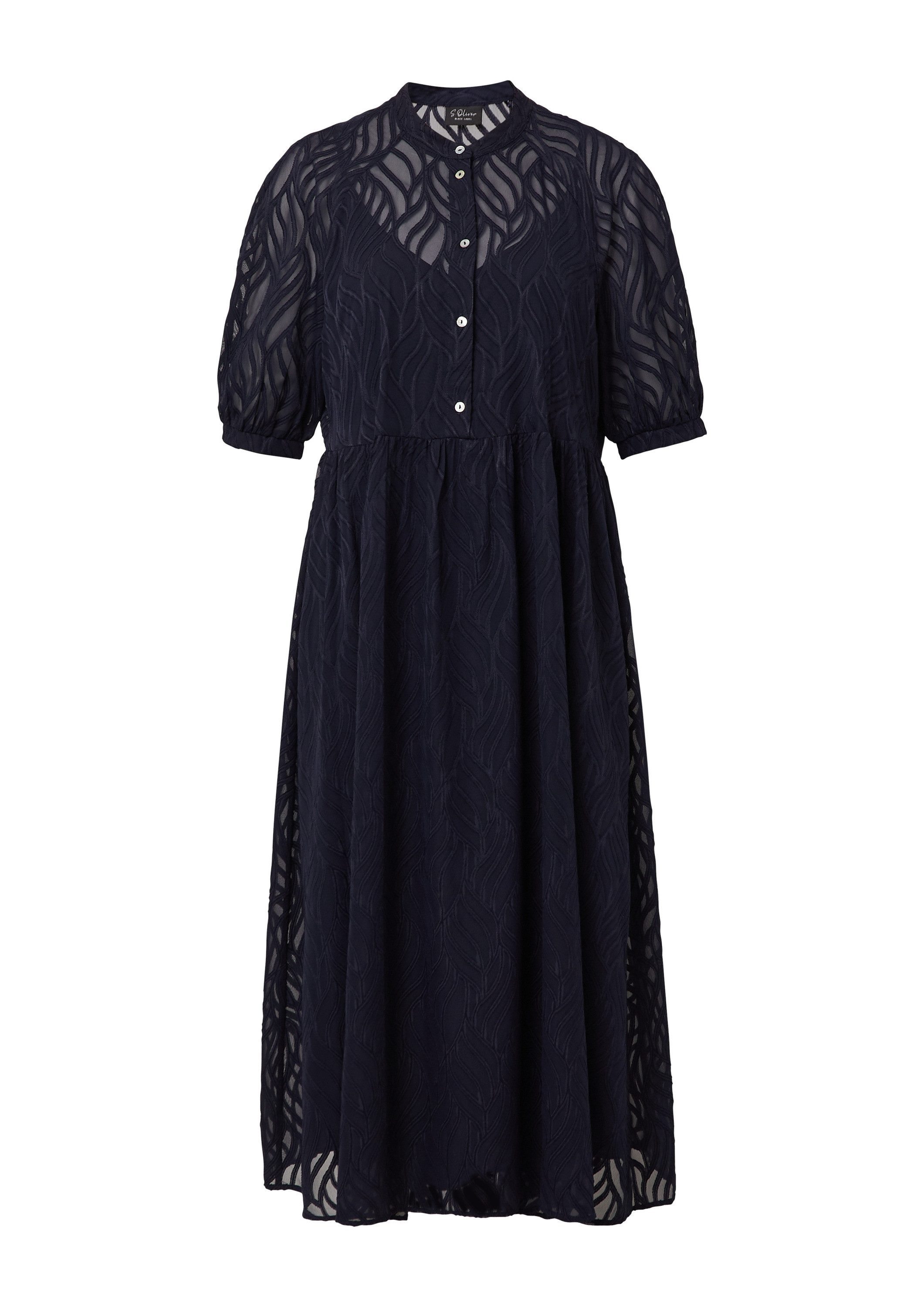 s.Oliver Midikleid Kleid Semitransparentes Maxikleid mit günstig online kaufen