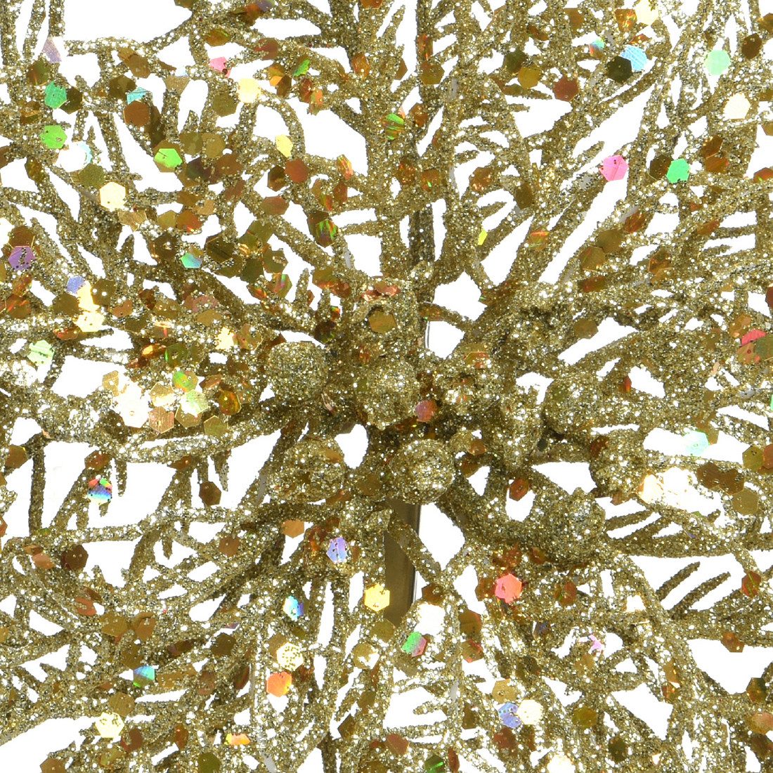 Kaemingk Christbaumschmuck, Weihnachtsstern auf Clip 23,5cm Kunststoff Christbaumschmuck gold