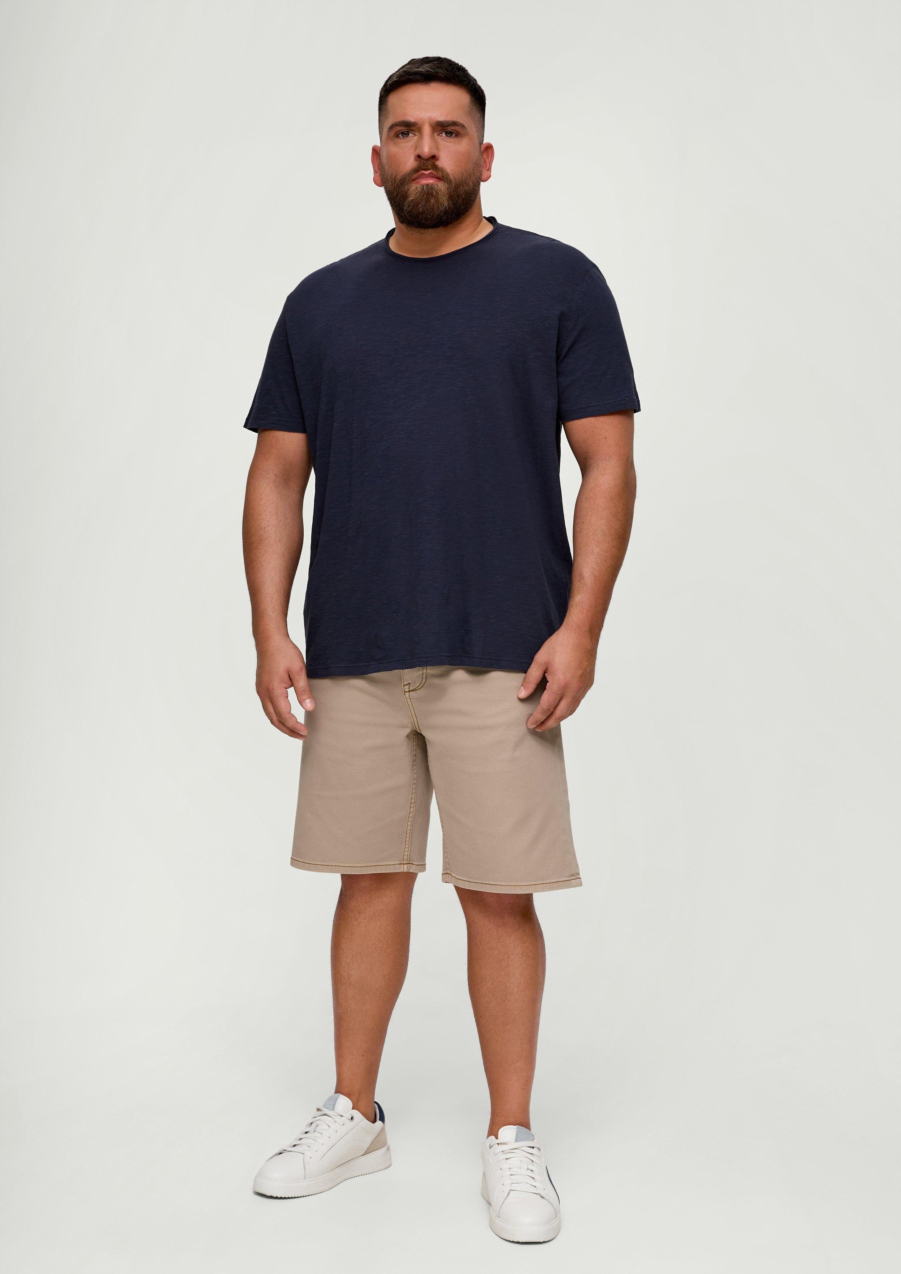 Fit sandstein Jeansshorts Jeans-Bermuda / Mid Leg / s.Oliver Rise Relaxed Straight Label-Patch / Casby