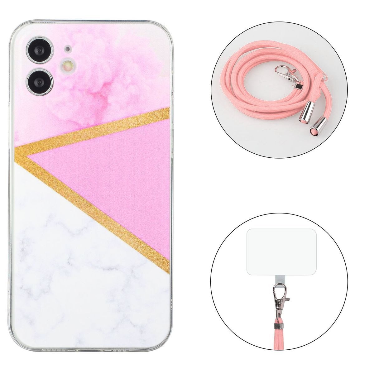 König Design Handyhülle Apple iPhone 12, Handykette Schutzhülle Case Cover Backcover Etuis