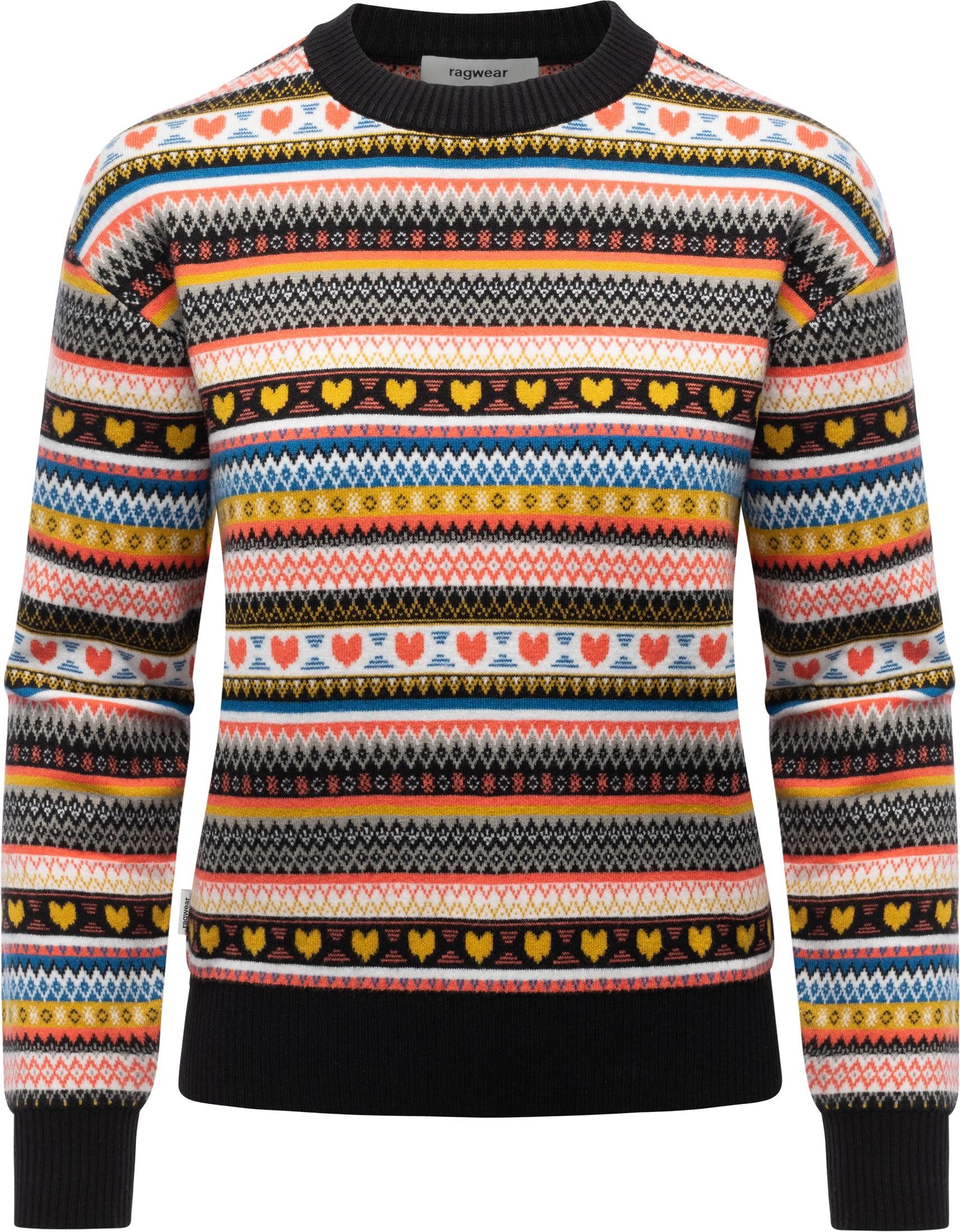 Ragwear Rundhalspullover Nordeena gemusterter Damen Strickpullover günstig online kaufen