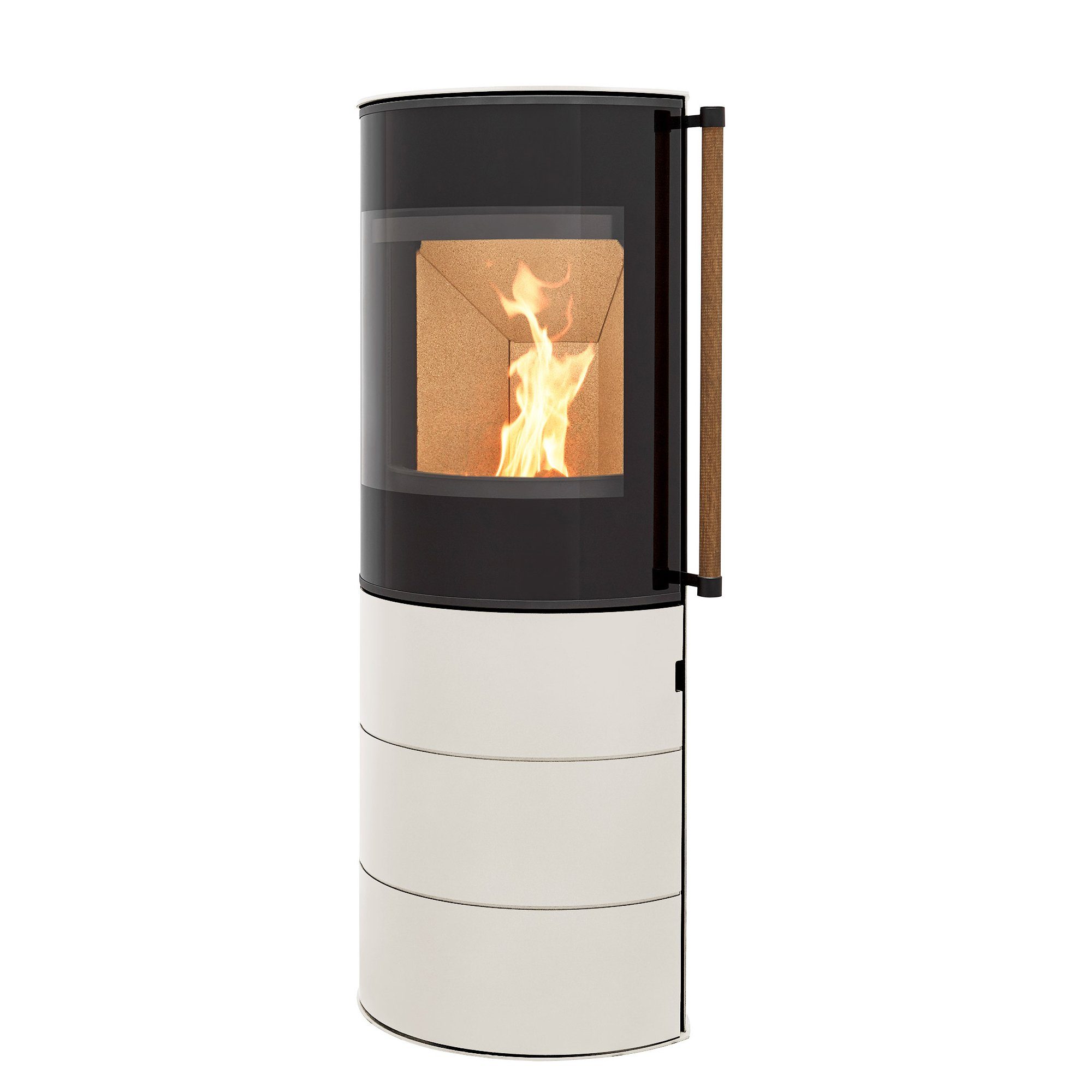 H&M Germany Kaminofen Citro 2.0 creme weiß, 6 kW, Zeitbrand