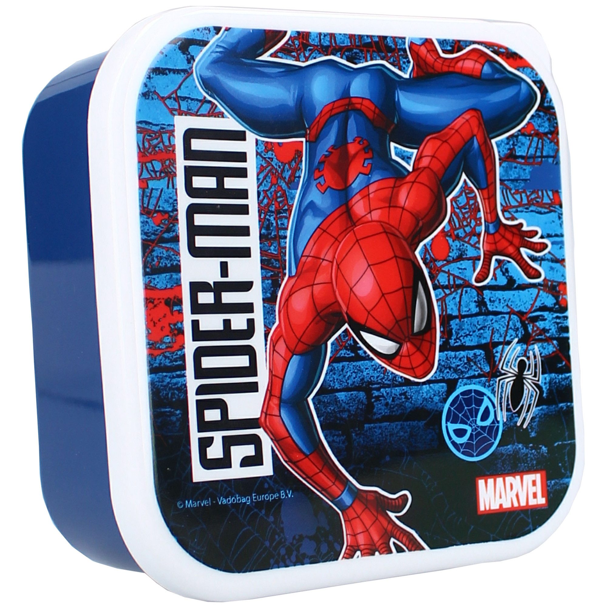 Spiderman Lunchbox Snackboxen-Set – 3 stapelbare Dosen Praktisch für Schule & unterwegs, (3-tlg)