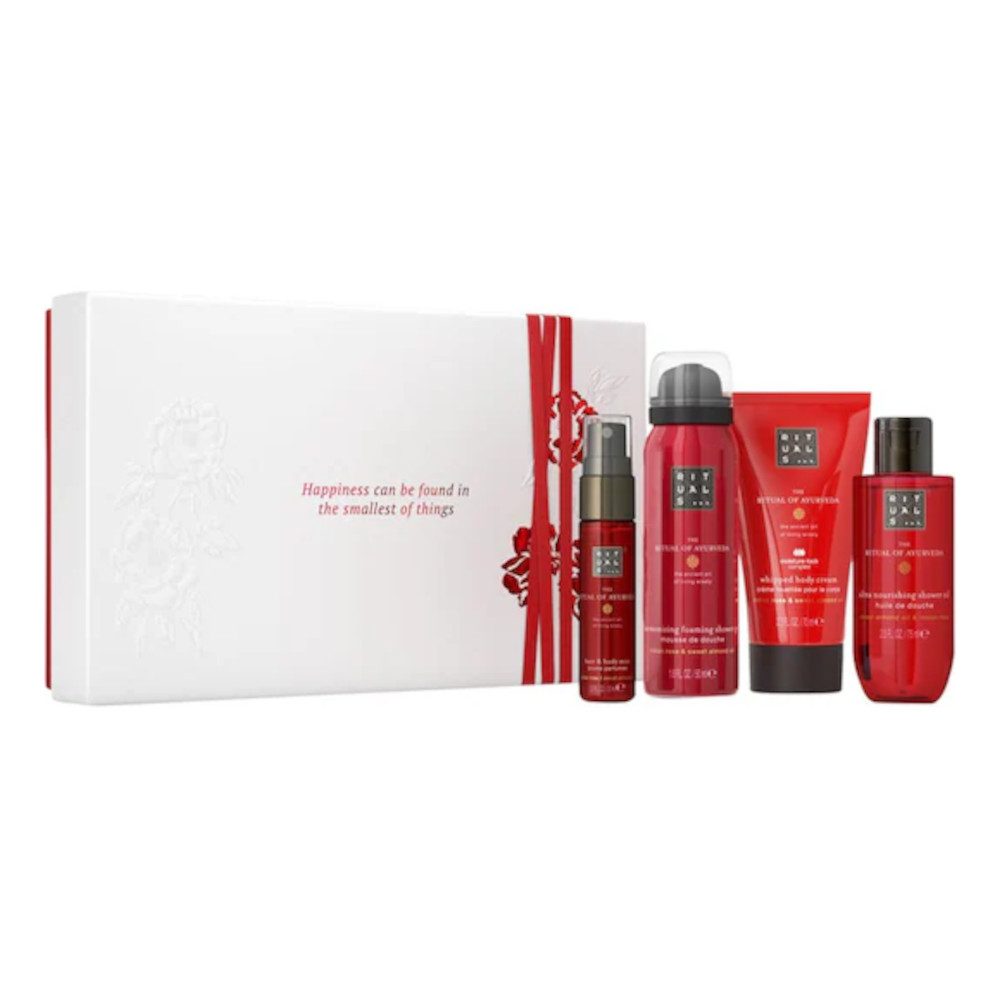 Rituals Pflege-Geschenkbox S von Ritual of Ayurveda 4-tlg mit Rosen & Mandelöl für Balance