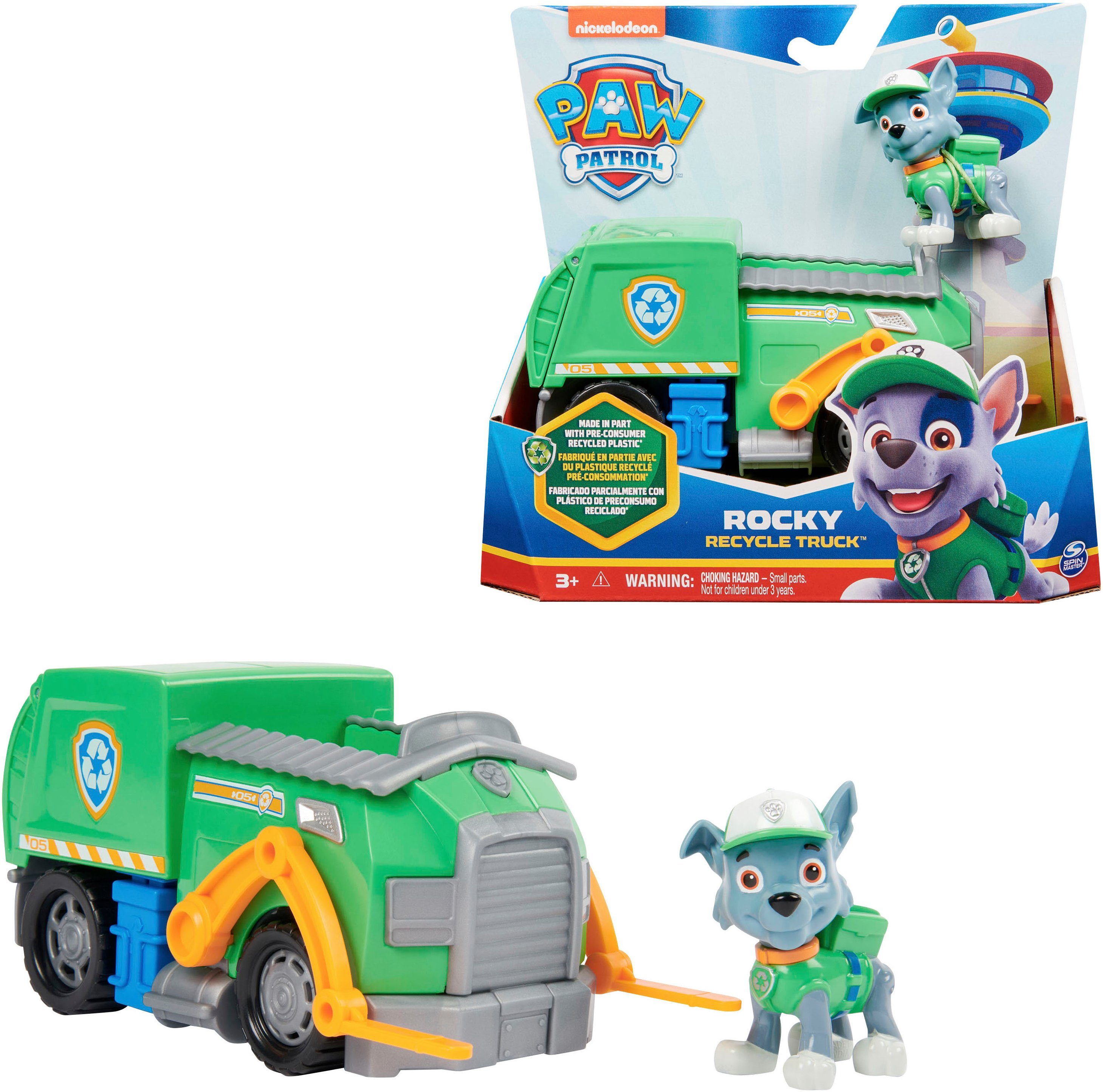 Spin Master Spielzeug-Auto Paw Patrol - Sust. Basic Vehicle Rocky, zum Teil aus recycelten Material