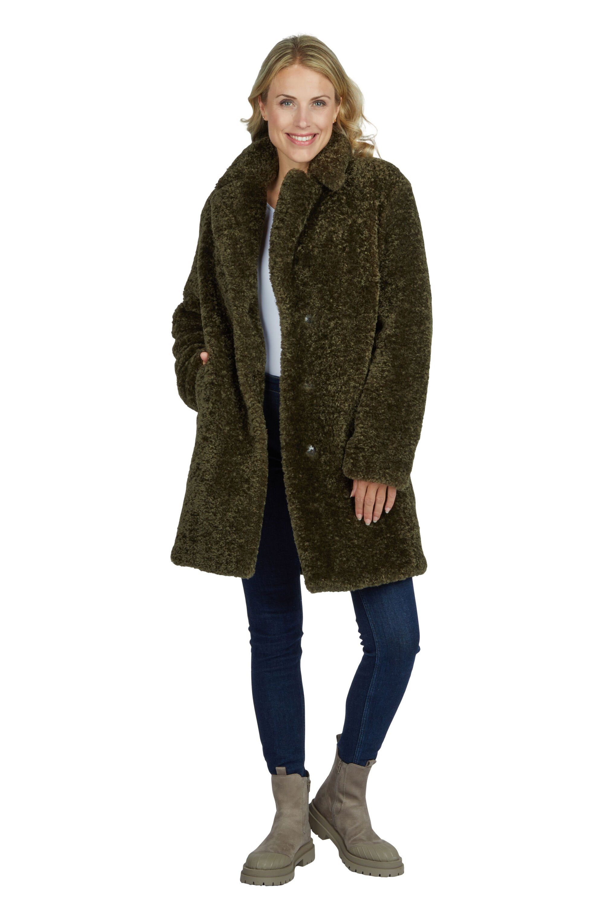 White Label Wintermantel mit Knopfleiste und leicht wattiertes Futter in Rautenstepp