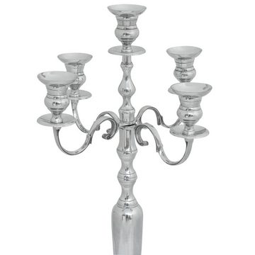 Aubaho Kerzenständer XL Kerzenhalter 102cm Kerzenständer 5-armig Kerzenleuchter Alu Silber