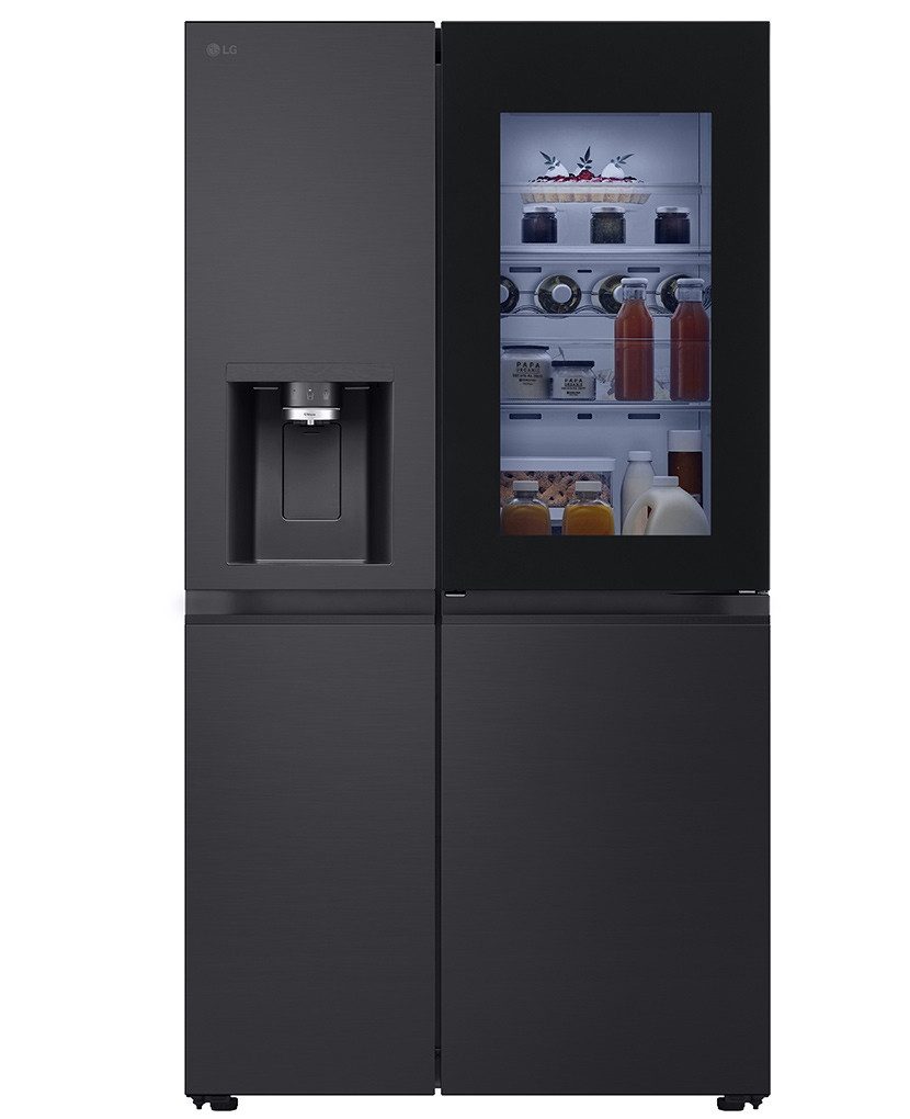 Valentinstagsgeschenk LG Side-by-Side GSXE81EVBD, 179 cm hoch, 91,3 cm breit, Total No Frost, InstaView, Eis-, Crushed Ice, Wasserspender, schwarz