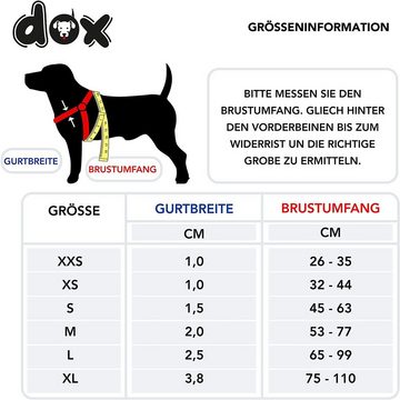 DDOXX Hunde-Geschirr DDOXX HUNDEGESCHIRR NYLON, Rot Xxs - 1,0 X 26-35 Cm