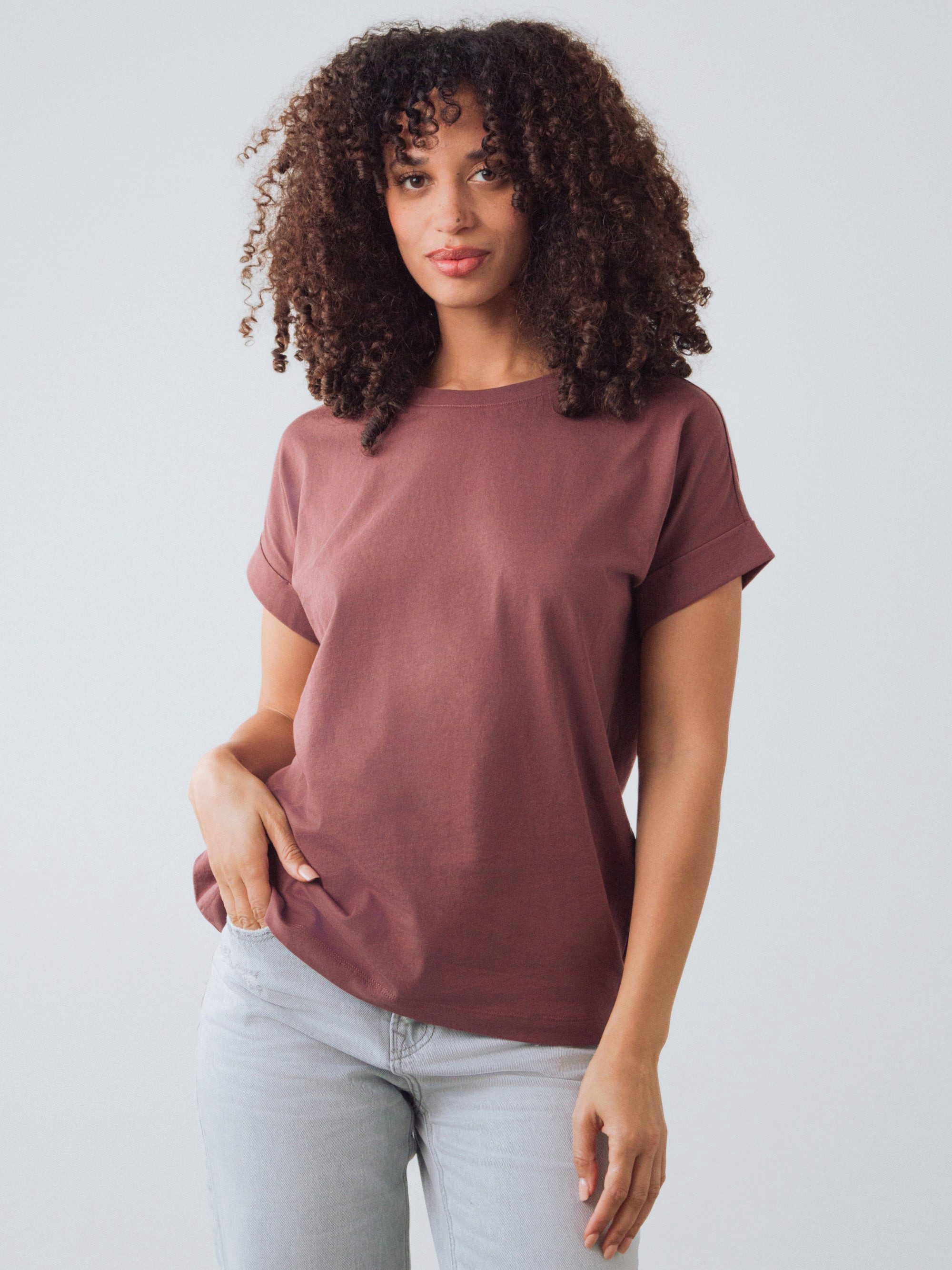 HONEST BASICS T-Shirt Flügelärmeln aus Bio- und recycelter Baumwolle
