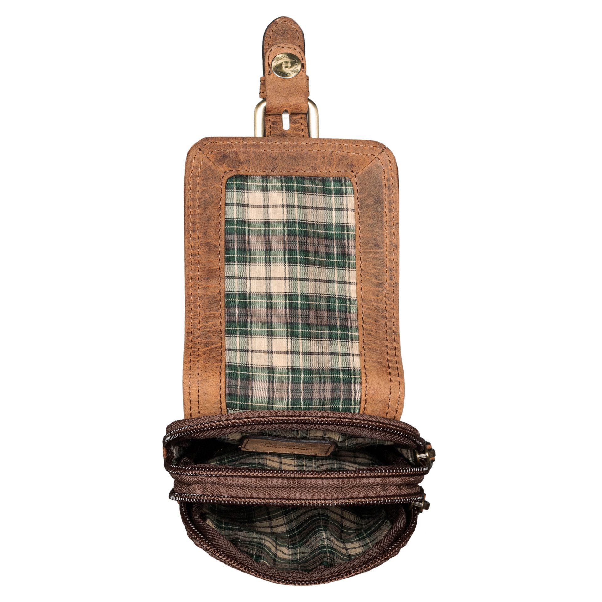 Benthill Gürteltasche Echt Leder Gürteltasche Damen & Herren Hüfttasche Wandertasche, Reißverschlussfach
