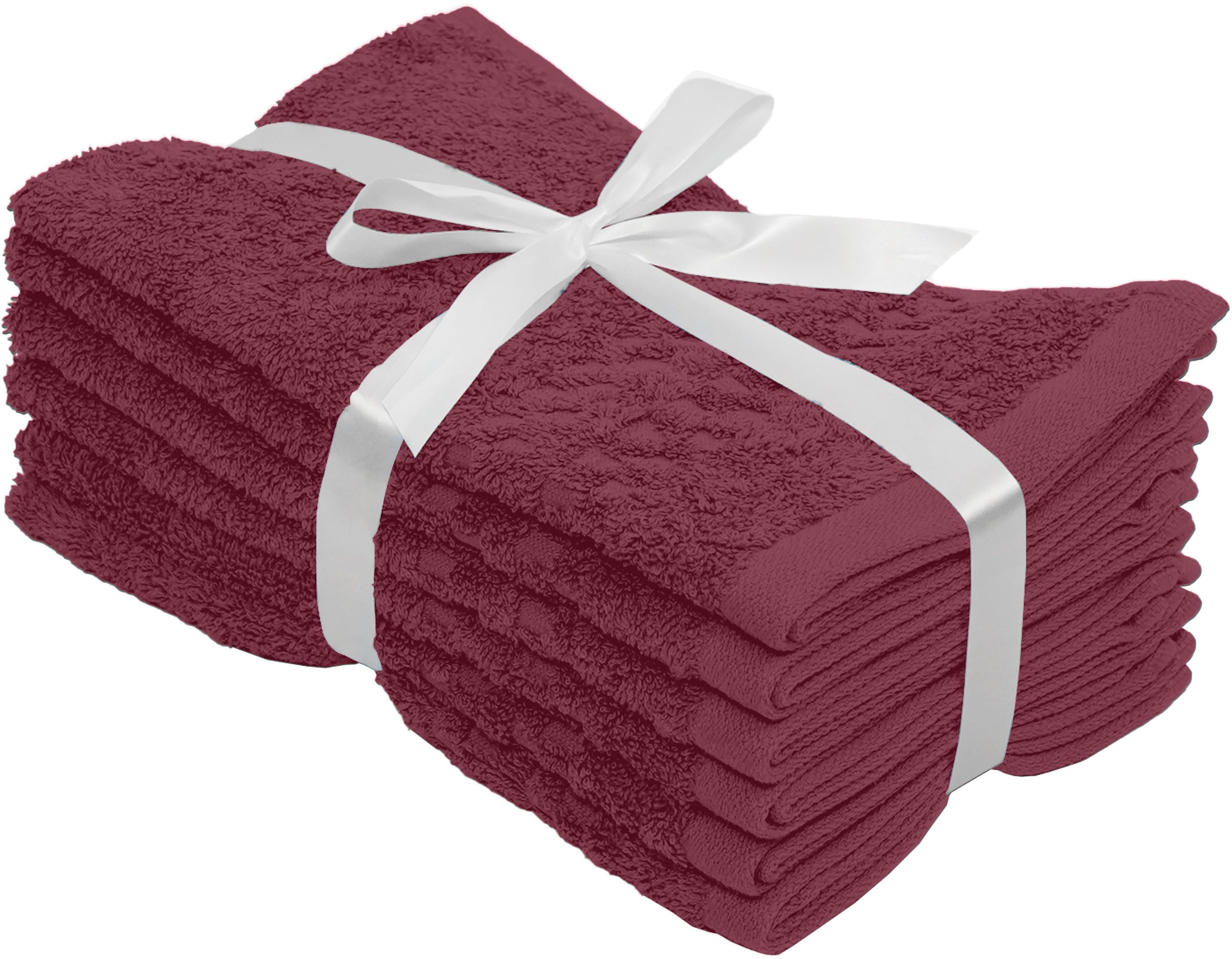 OTTO home Gästehandtücher Regona, Gästehandtücher 30x50cm, flauschig und weich, 500 gr/m², Frottier (Set, 6-St), Premium Handtücher mit Bordüre, Set, 100% Baumwolle, 5 Jahre Garantie