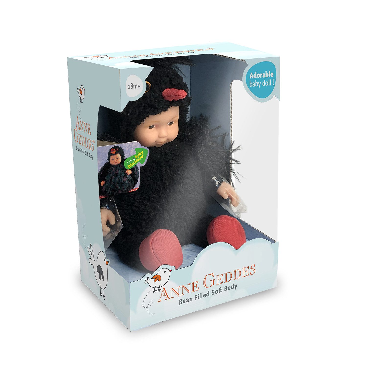 ANNE GEDDES Babypuppe Amsel (Blackbird) -23cm- (1-tlg)