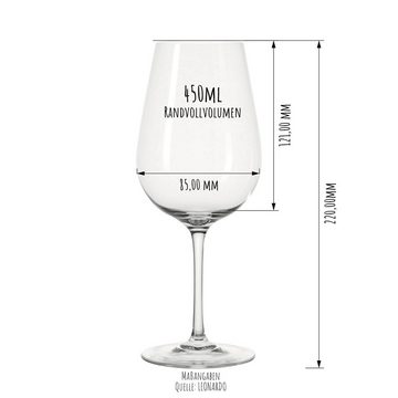 KS Laserdesign Weinglas Leonardo mit lustiger Gravur '' drei magische Worte'', Glas, Lasergravur