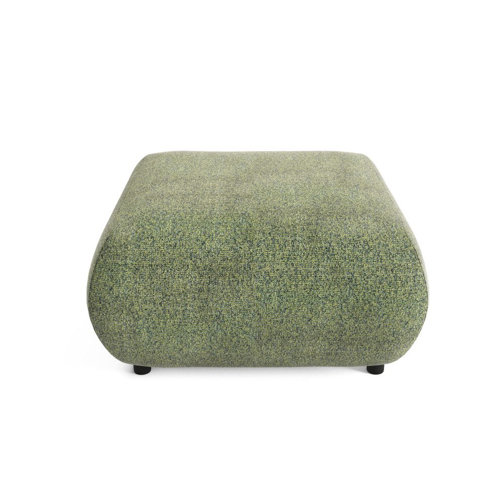 Goldstoff Pouf "PUENTE" Sitzpouf mit PUR-Schaum - Moderne Ottoman für Wohnräume (Pouffe Wohnzimmer Modern - Gepolsterter Relaxhocker 88 cm, Quadratischer Lounge Pouf - Komfortabler Polsterhocker), Designer Wohnhocker 88x88 cm - Stilvolle Fußablage Lounge