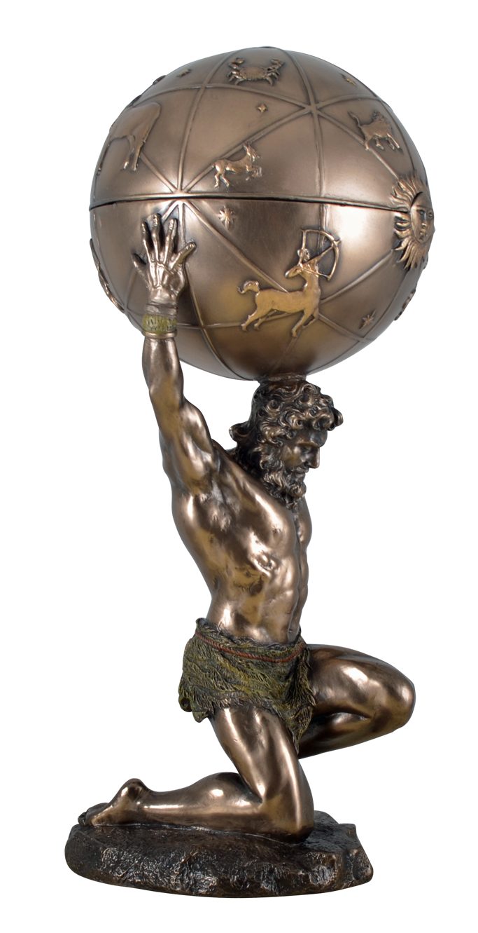 by die Veronese, von seinen Dekofigur Schultern trägt bronziert Vogler Hand Welt Atlas auf Gmbh direct