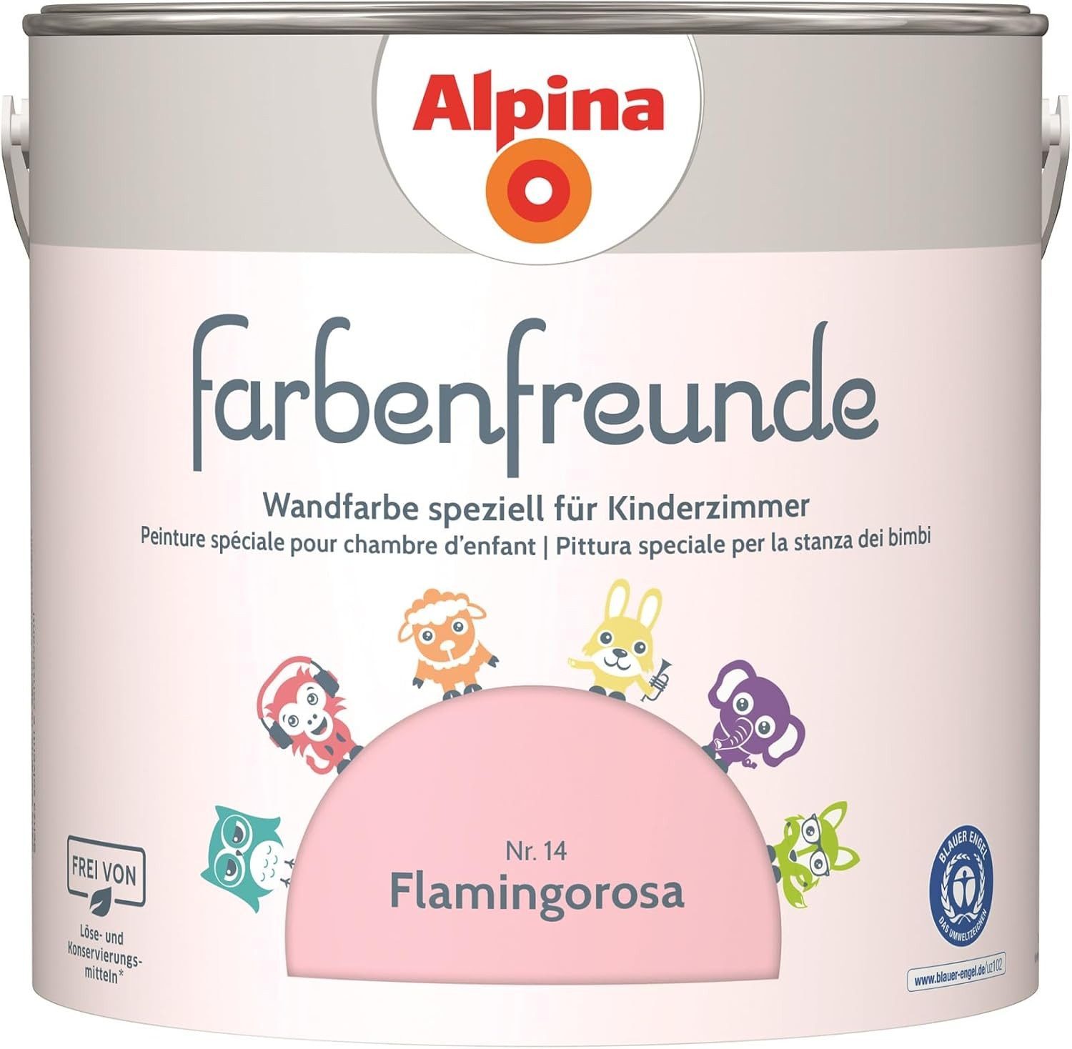 Alpina Wandfarbe 2,5 L. Farbenfreunde, Flamingorosa No. 14
